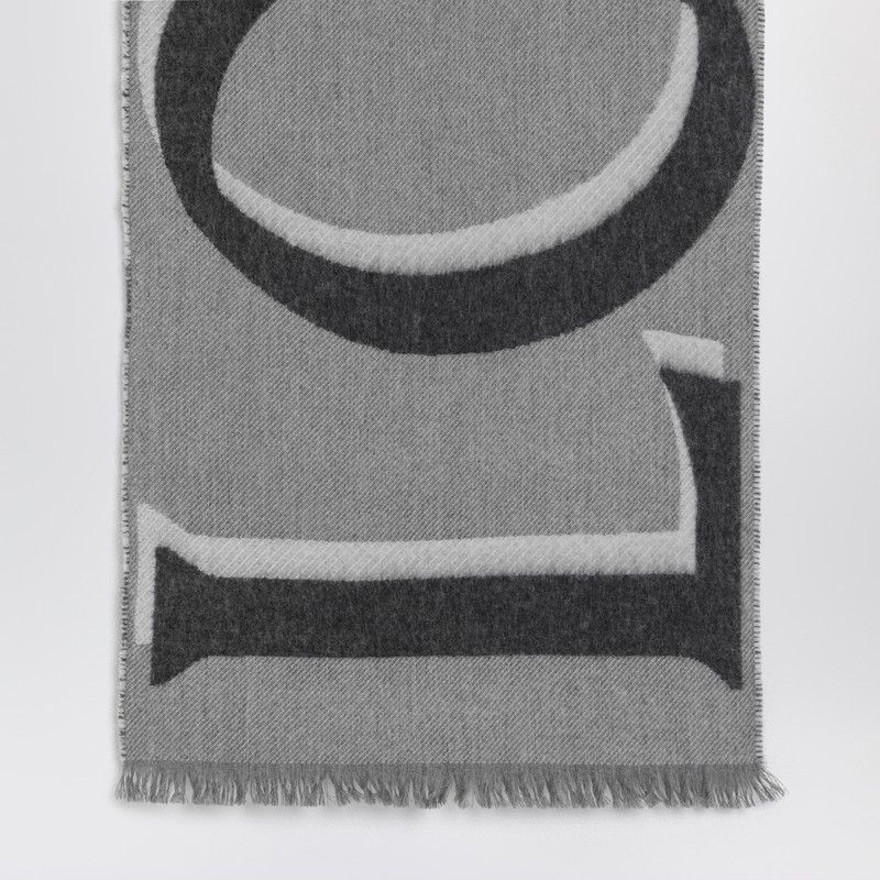 Loewe Loewe Gray Wool And Cashmere Scarf Size ONE SIZE - 2 Thumbnail