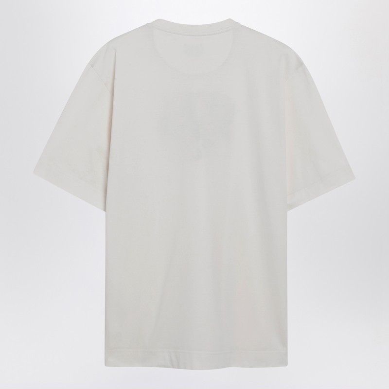 Fendi Fendi White Cotton T-Shirt With Logo Print Size US L / EU 52-54 / 3 - 2 Thumbnail