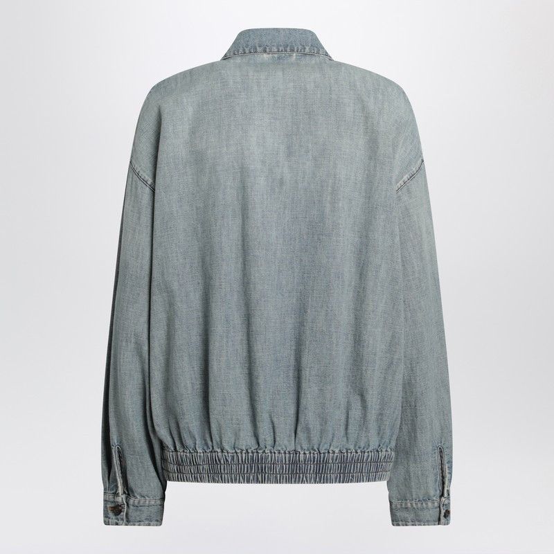 Miu Miu Miu Miu Light Blue Chambray Denim Jacket Size S / US 4 / IT 40 - 2 Thumbnail