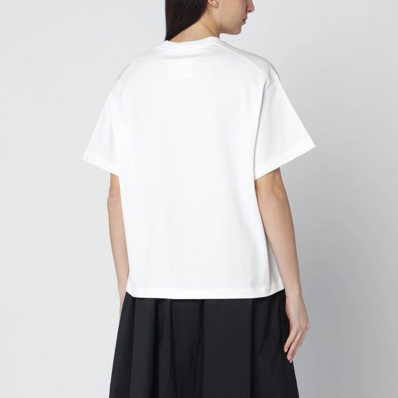Jil Sander Jil Sander White Wide T-Shirt With Logo Size M / US 6-8 / IT 42-44 - 2 Thumbnail
