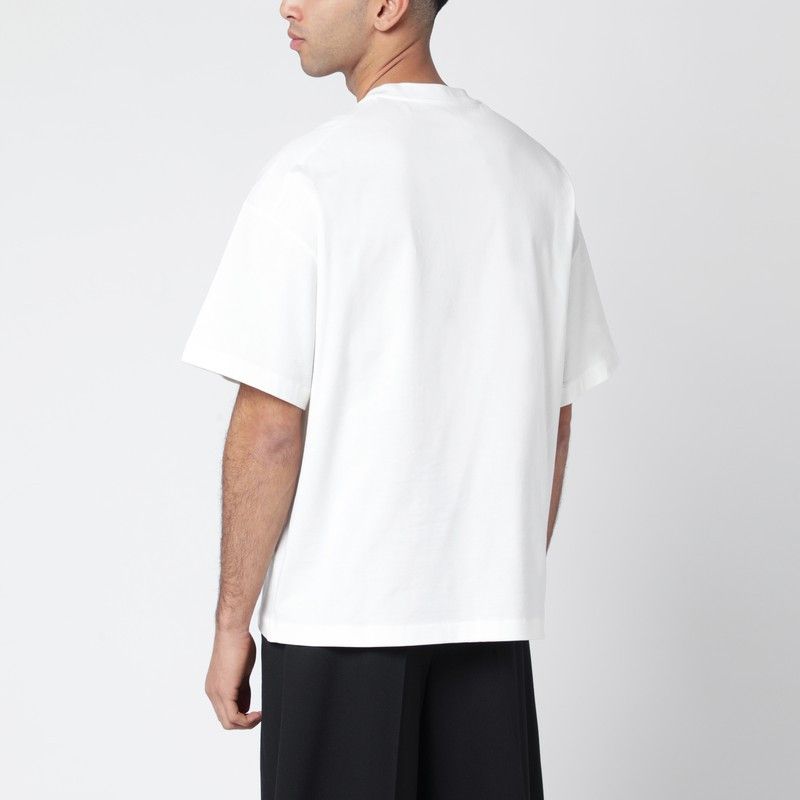 Jil Sander Jil Sander White Boxy T-Shirt With Logo Size US M / EU 48-50 / 2 - 2 Thumbnail