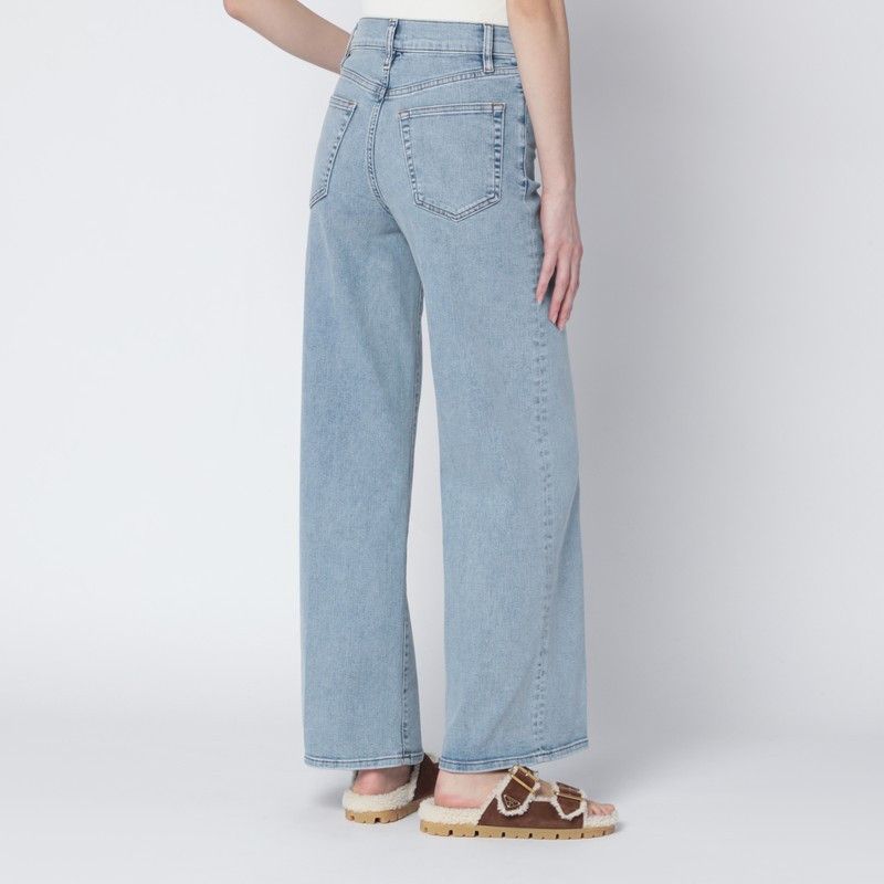 Frame Frame Le Slim Palazzo Jeans In Tribute Light Blue Size 28" / US 6 / IT 42 - 2 Thumbnail