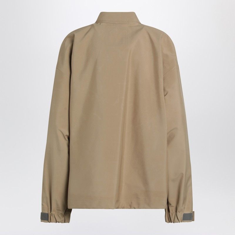 Miu Miu Miu Miu Beige Windbreaker In Technical Canvas Size XS / US 0-2 / IT 36-38 - 2 Thumbnail