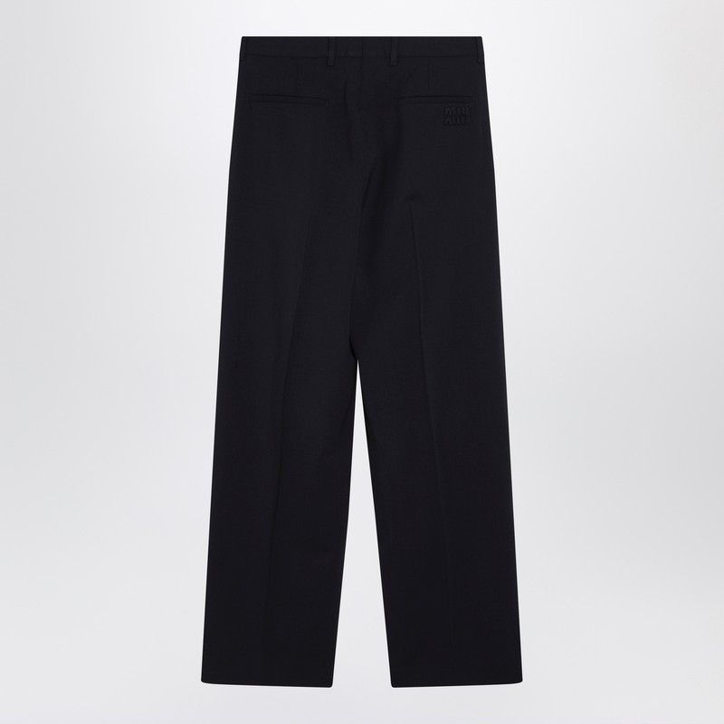 Miu Miu Miu Miu Blue Wool Trousers Size 27" / US 4 / IT 40 - 2 Thumbnail