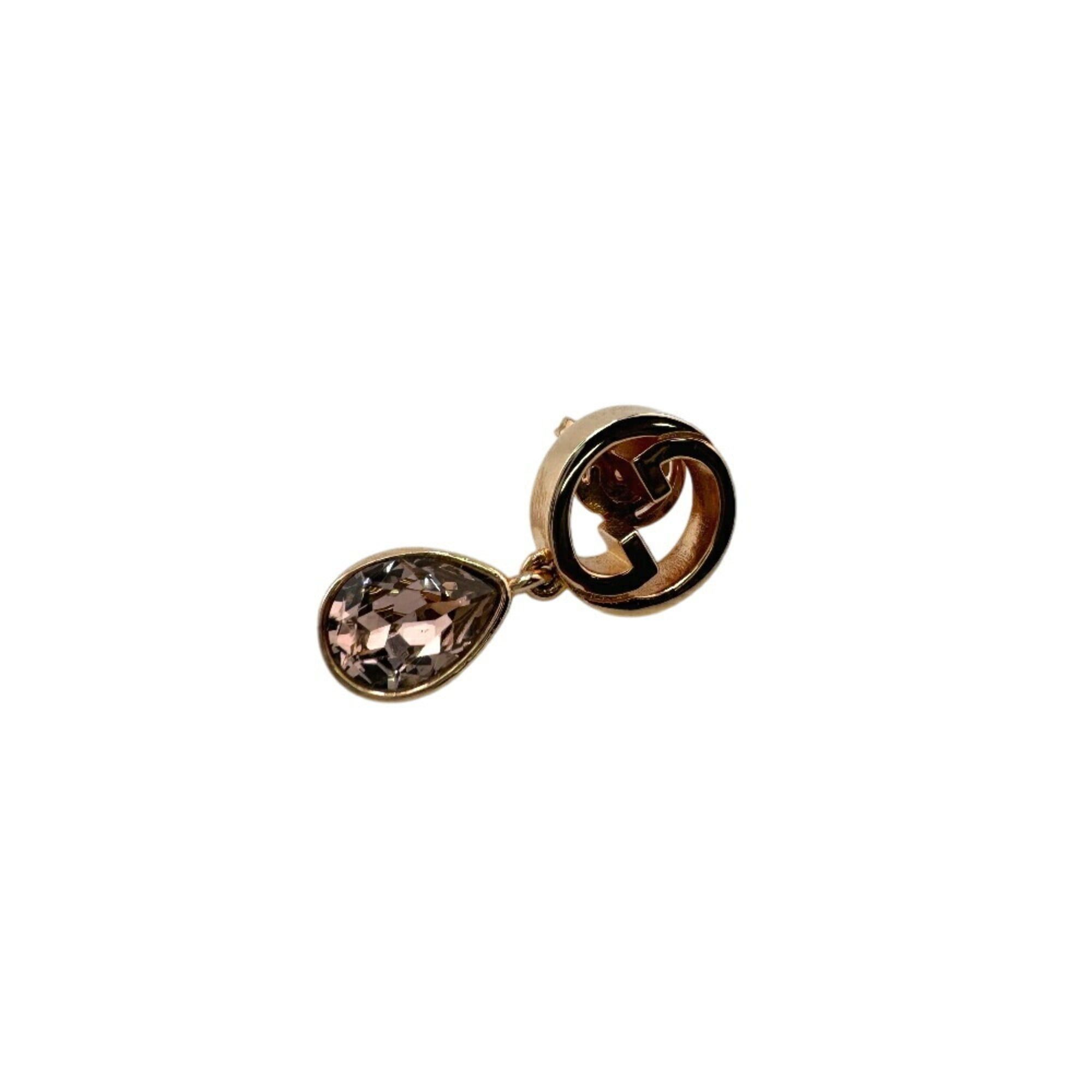 Gucci GUCCI Interlocking G Crystal Drop Earrings (Single) Blondie Pink Women's Size ONE SIZE - 4 Thumbnail