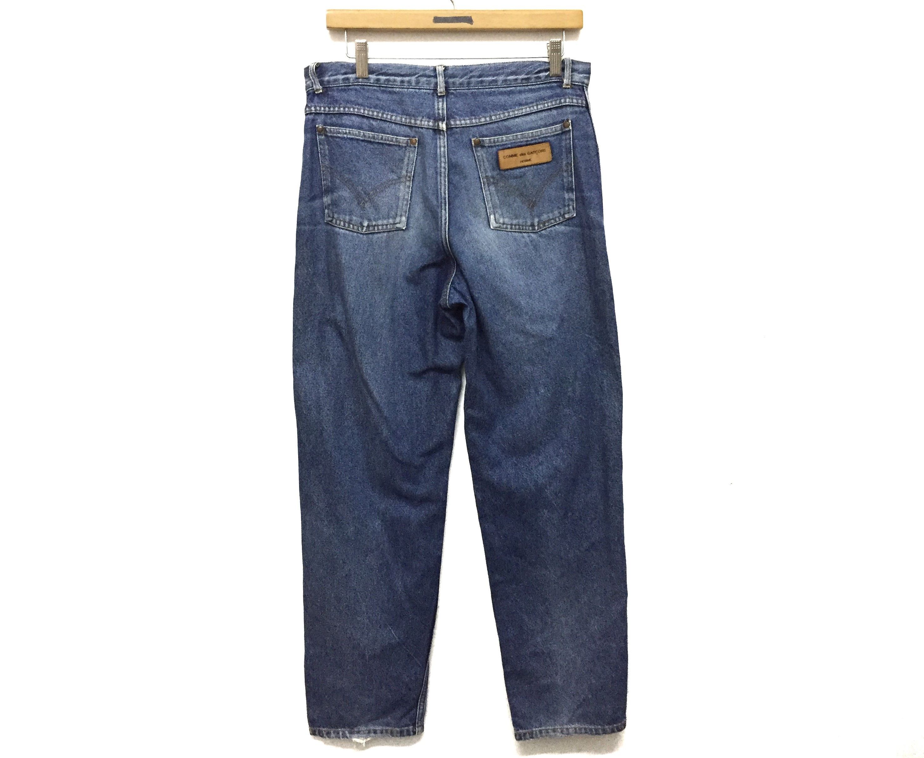 Comme des Garcons Homme Plus AD1989 Comme Des Garcons Homme Wash faded leather patch Logo Size US 31 - 2 Thumbnail