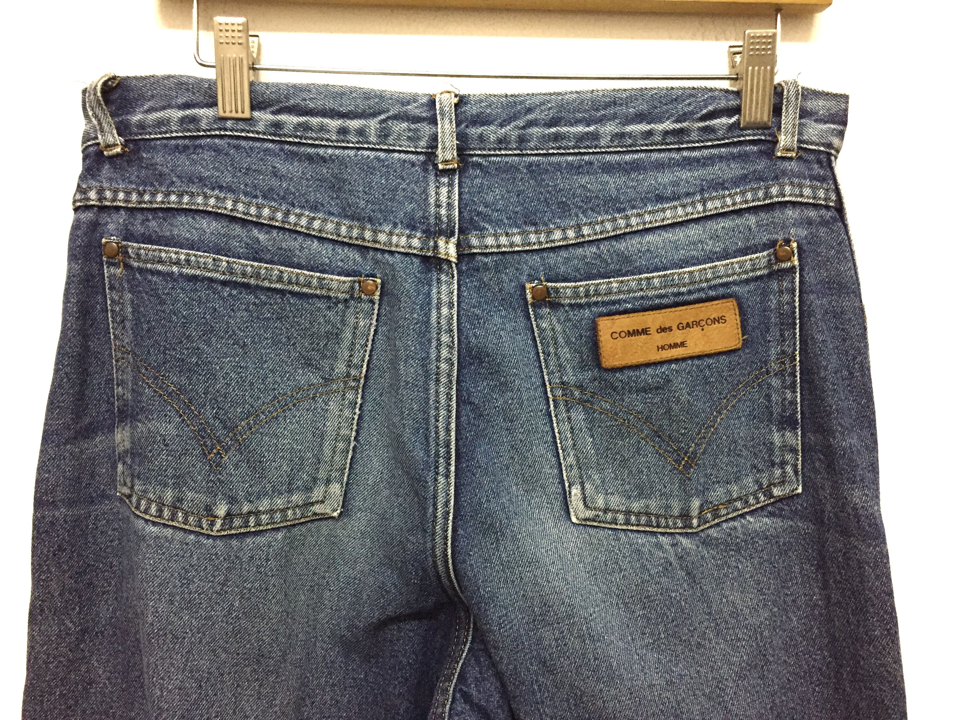 Comme des Garcons Homme Plus AD1989 Comme Des Garcons Homme Wash faded leather patch Logo Size US 31 - 3 Thumbnail