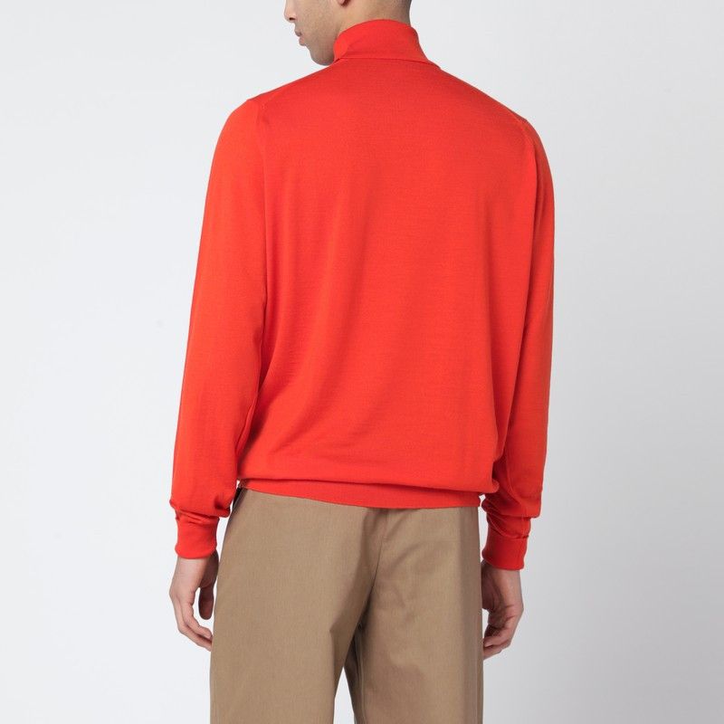 John Smedley John Smedley Orange Wool Turtleneck Sweater Size US XL / EU 56 / 4 - 2 Thumbnail