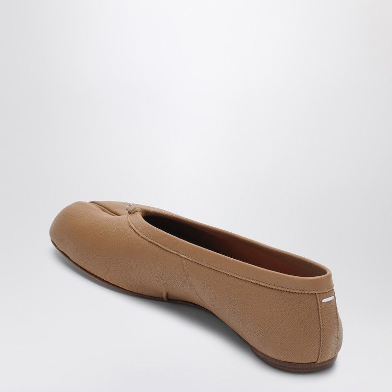 Maison Margiela Maison Margiela Tabi New Beige Leather Ballet Flats Size US 11 / IT 41 - 2 Thumbnail