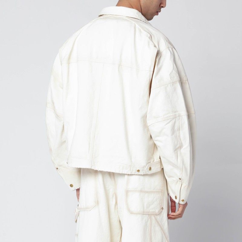 Willy Chavarria Willy Chavarria Stockton White Washed-Effect Zip Jacket Size US S / EU 44-46 / 1 - 2 Thumbnail