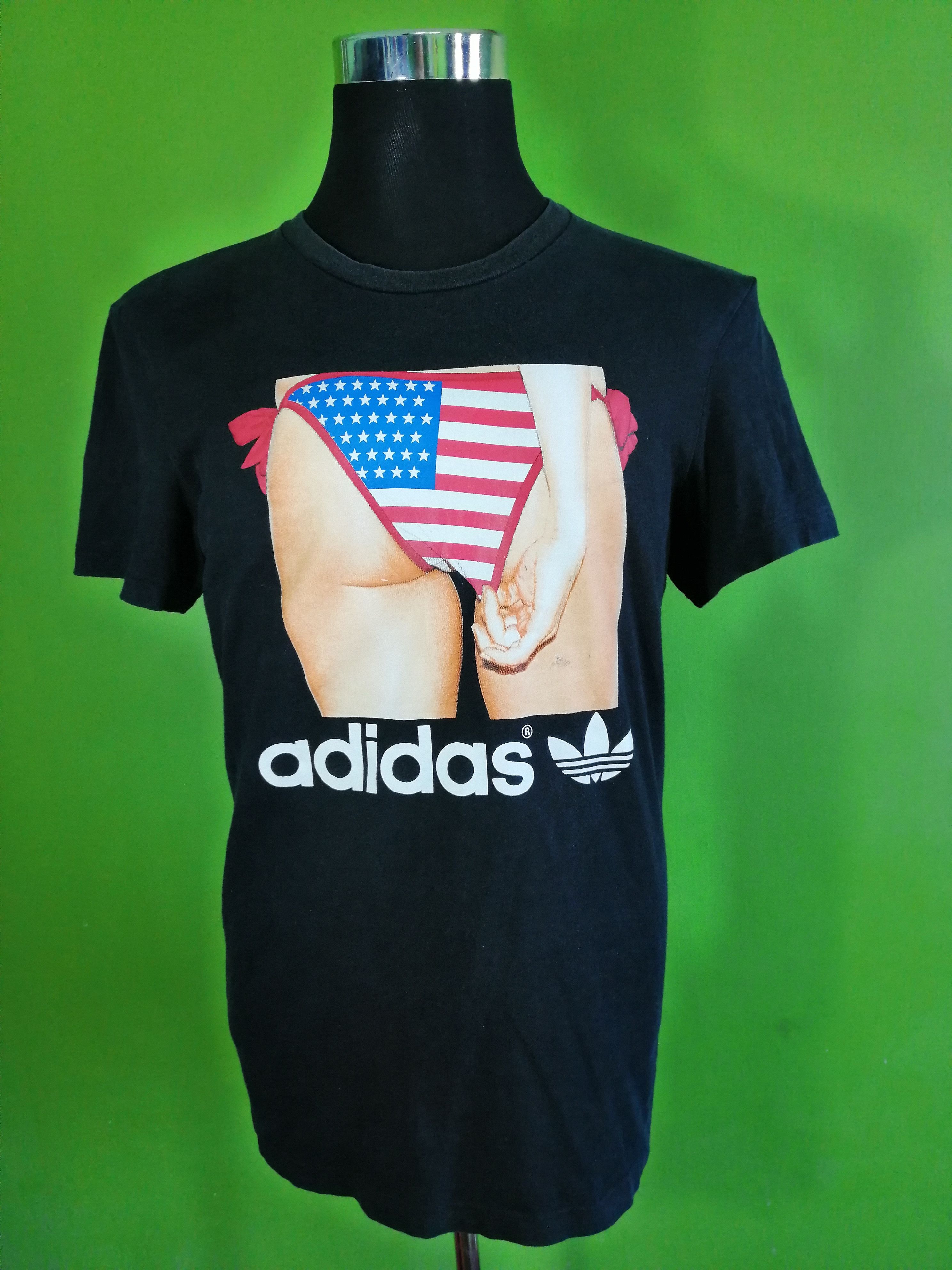 ADIDAS TREFOIL TSHIRT UNISEX // BIG LOGO ADIDAS// AMERICAN FLAG