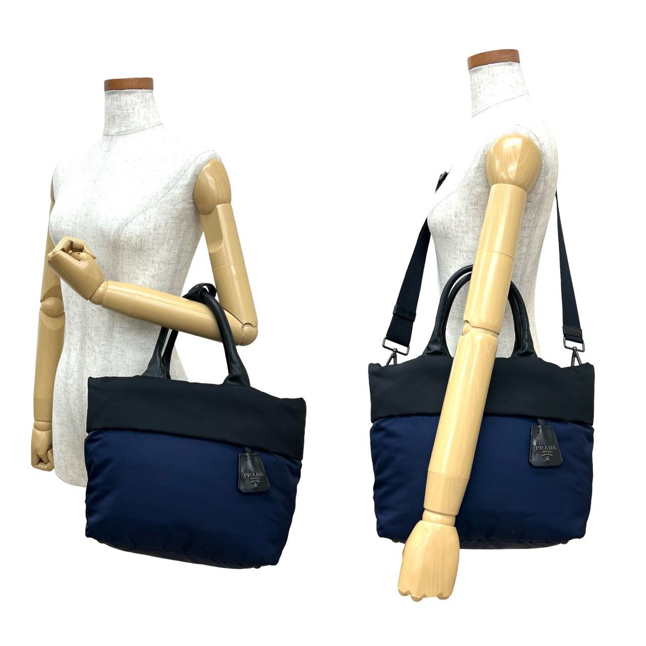 Prada Prada Prada Nylon Leather 2way Bag Leather Shoulder Bag DUTY FREE for USA Size ONE SIZE - 3 Thumbnail