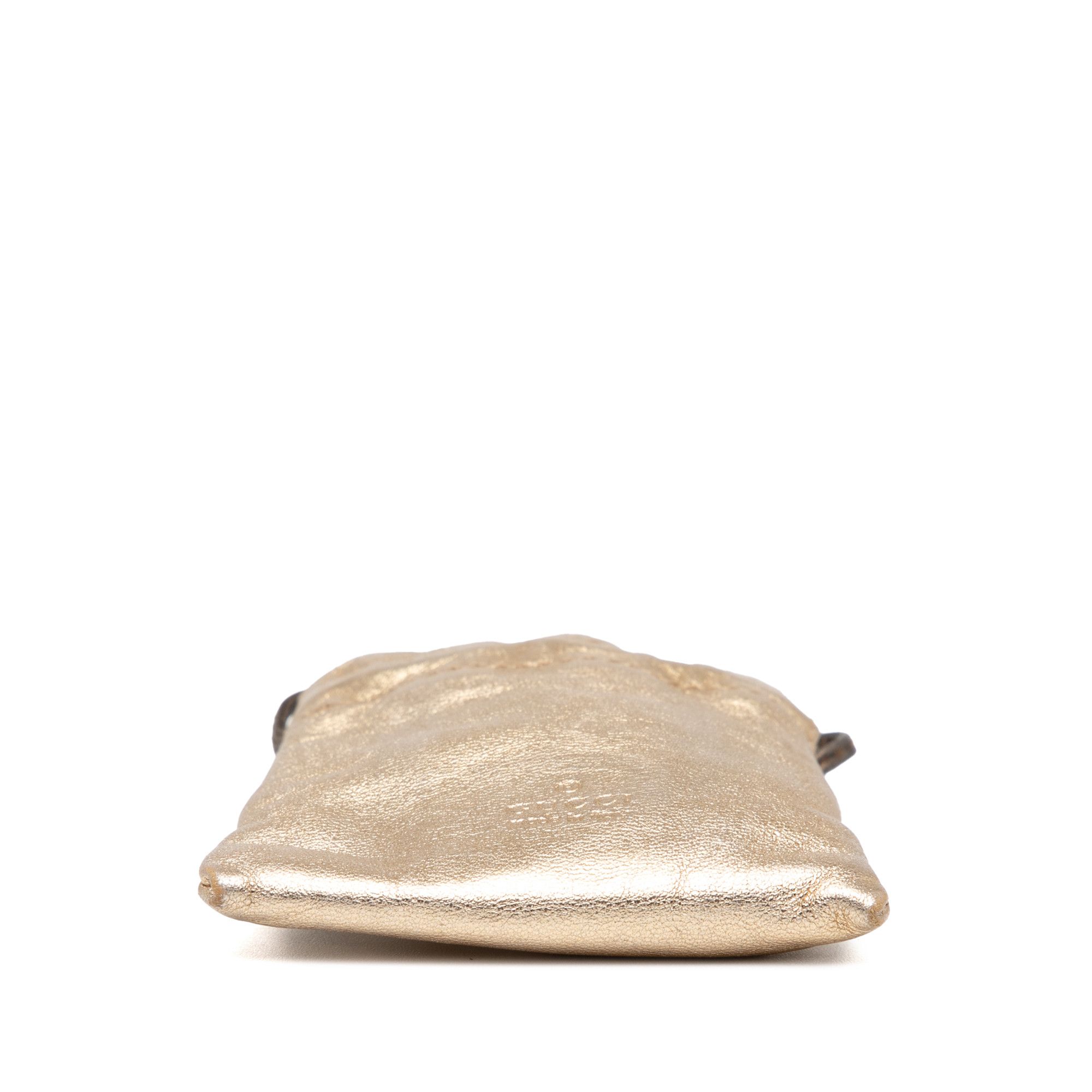 Gucci Gucci Metallic Leather Drawstring Pouch Size ONE SIZE - 3 Thumbnail