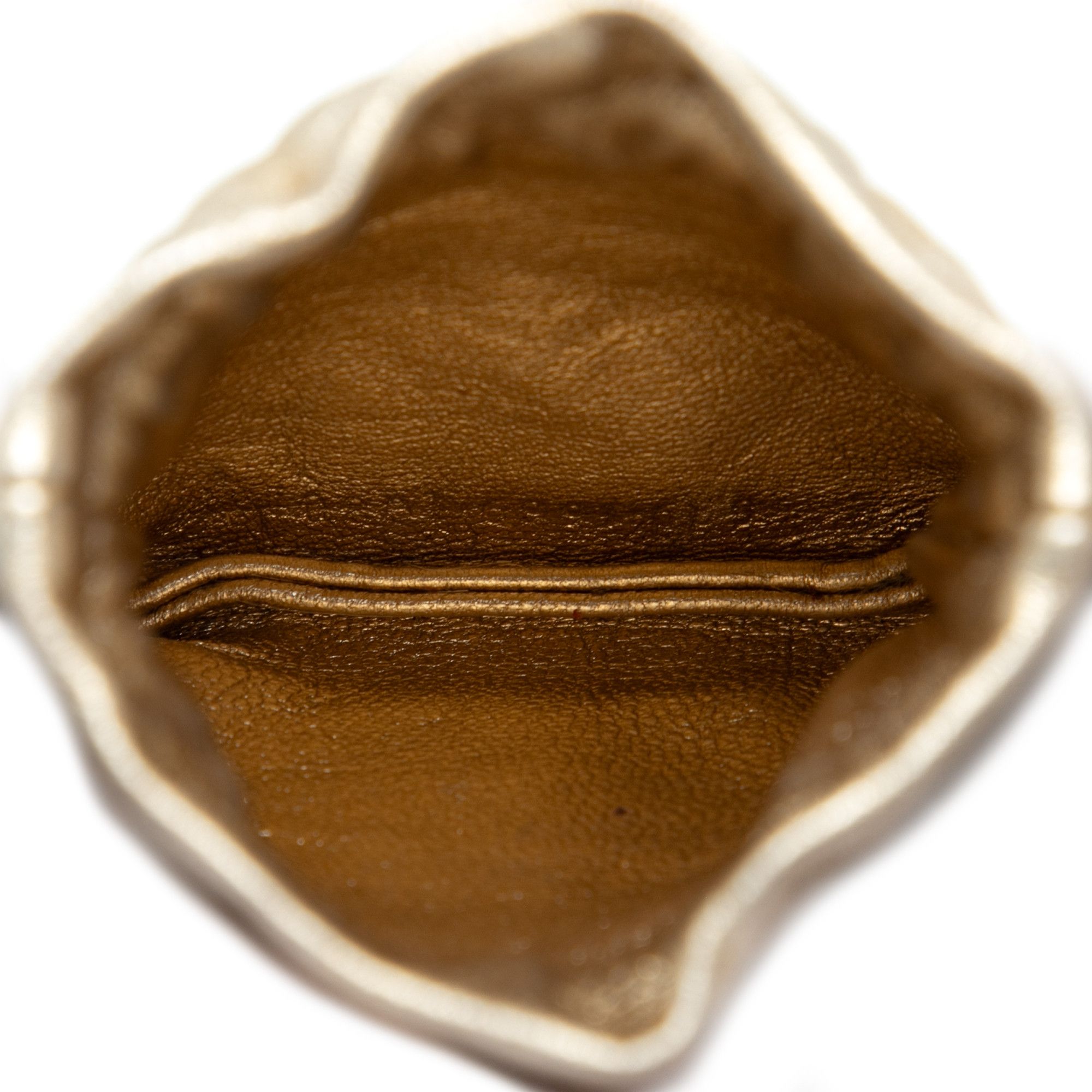Gucci Gucci Metallic Leather Drawstring Pouch Size ONE SIZE - 4 Thumbnail