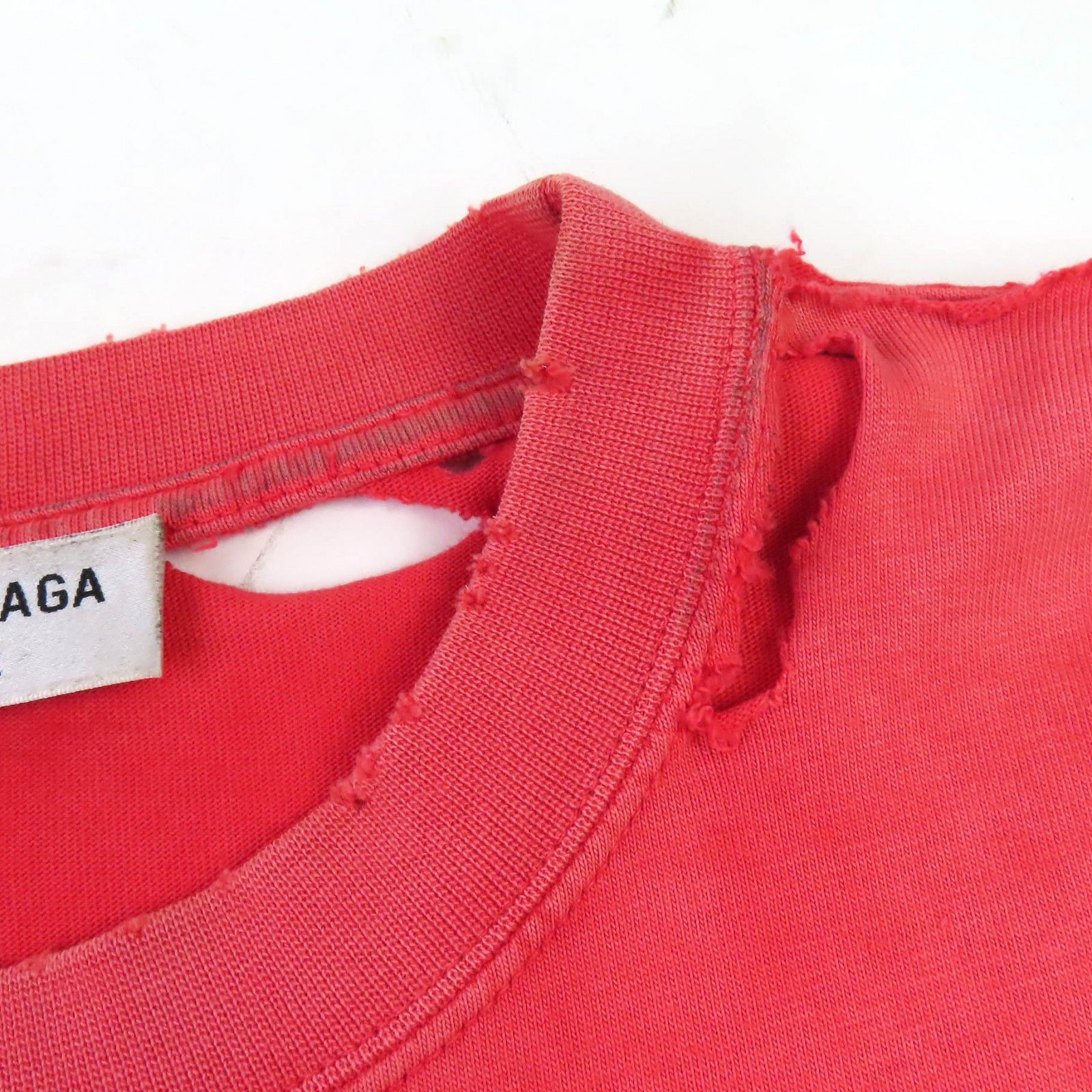 Balenciaga Balenciaga Balenciaga Destroyed Distressed Short Sleeve T-shirt Cotton T-Shirts DUTY FREE for USA Size ONE SIZE - 4 Thumbnail