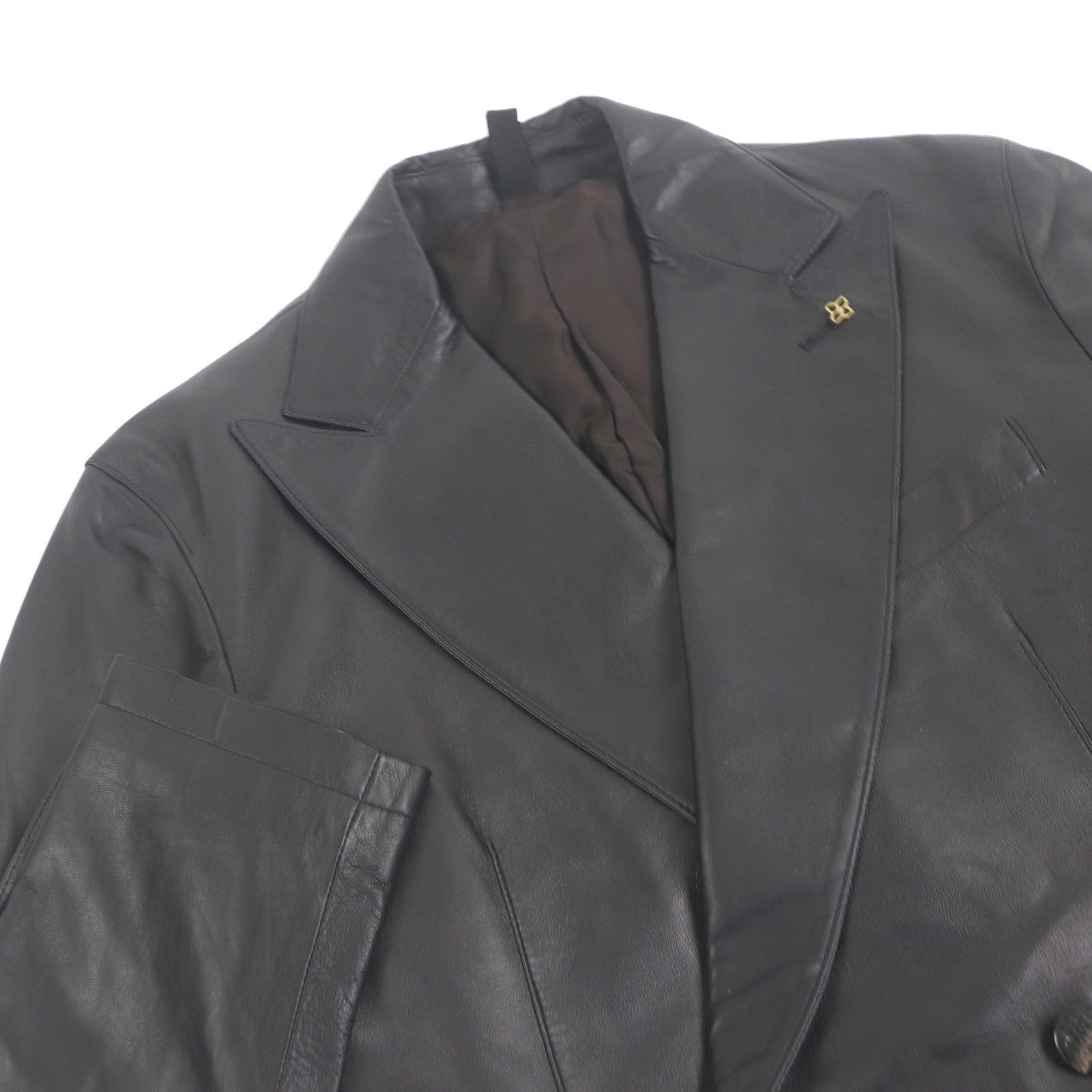 Other Other TAGLIATORE PIERL Boutonniere Lamb Leather Jacket Leather Outerwear DUTY FREE for USA Size ONE SIZE - 2 Thumbnail