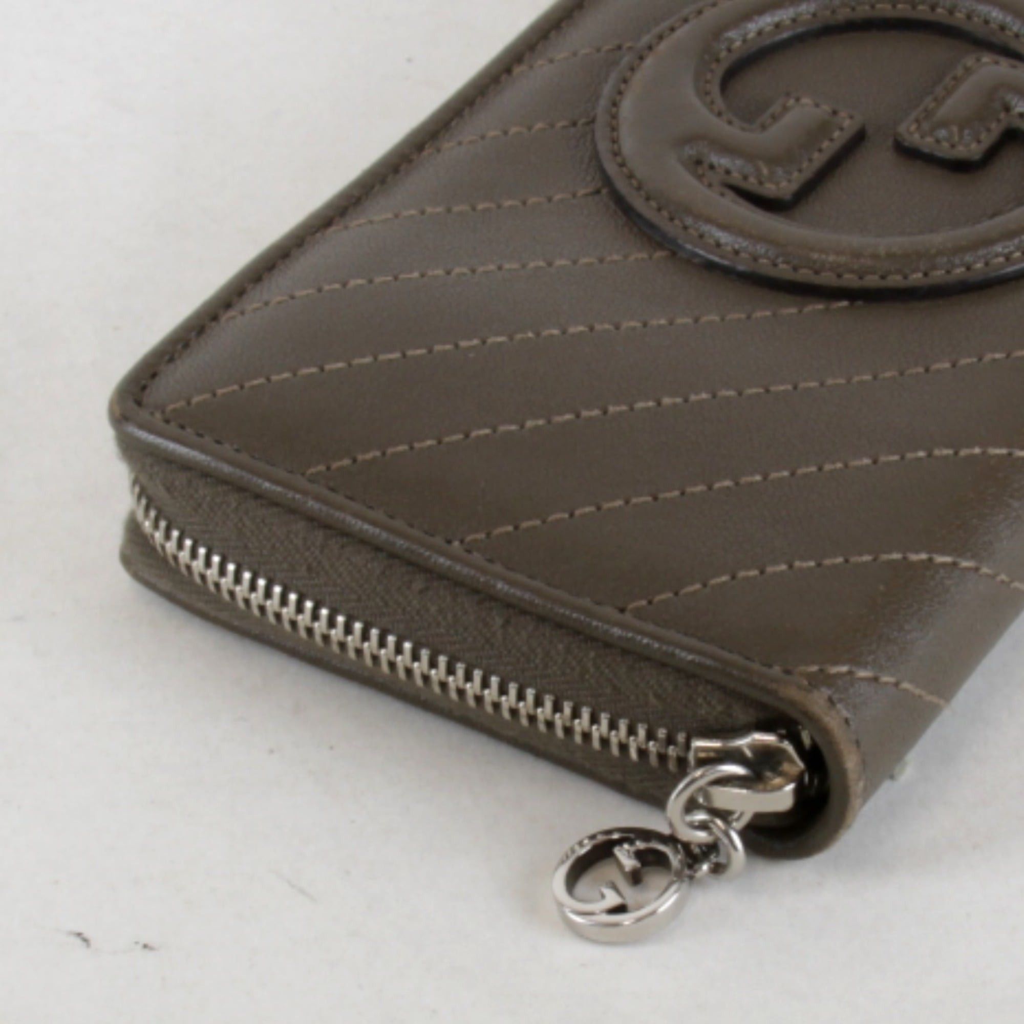 Gucci GUCCI Blondie Round Zip Wallet 760312/496334, Brown Leather, Women's Size ONE SIZE - 4 Thumbnail