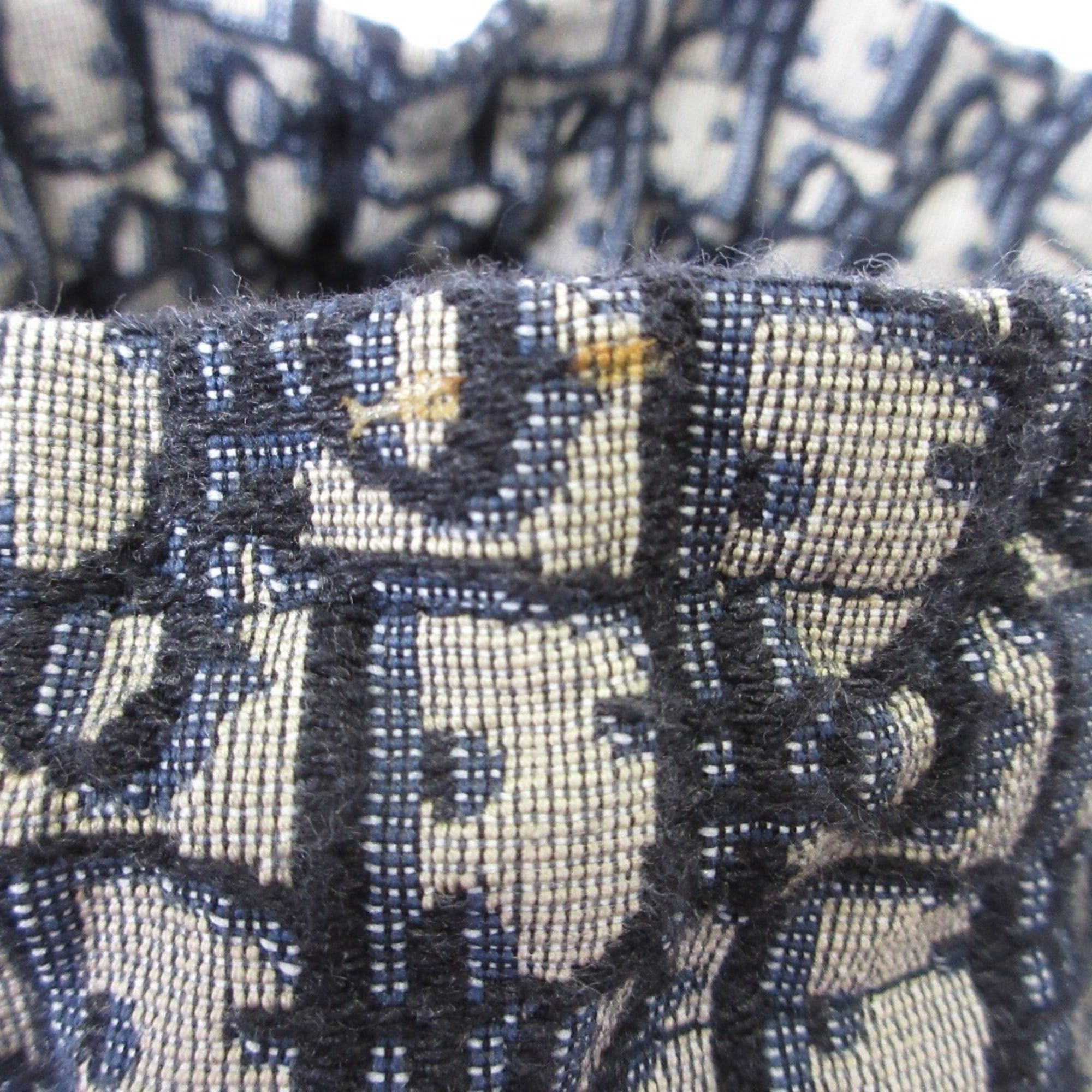 Dior Christian Dior Oblique Wicker Shoulder Bag 63-MA-1200 Navy/Natural Women's Size ONE SIZE - 14 Thumbnail