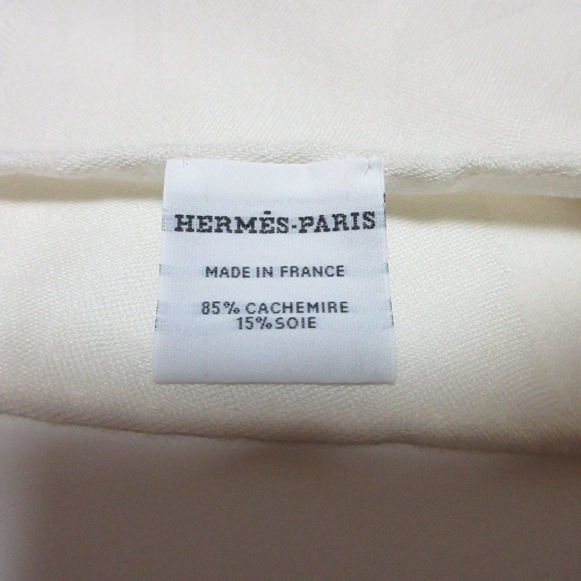 Hermes HERMES ETOLE NEW LIBRIS CONFETTIS D'EX-LIBRIS New Libris Cashmere Large Stole/Shawl, Ivory, Women's Size ONE SIZE - 5 Thumbnail
