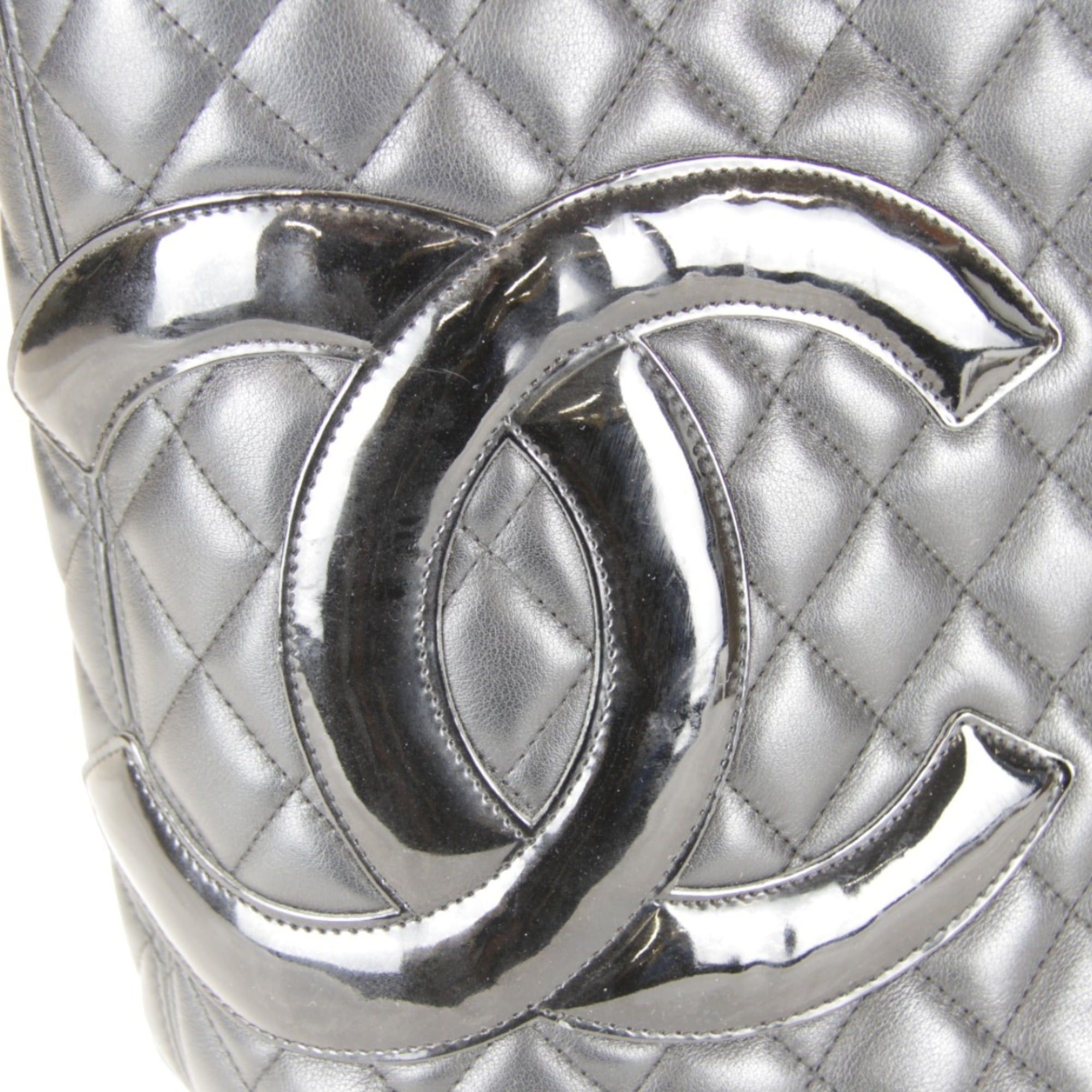 Chanel CHANEL Cambon Line Large Tote A25169, Lambskin Black, Women's Size ONE SIZE - 14 Thumbnail