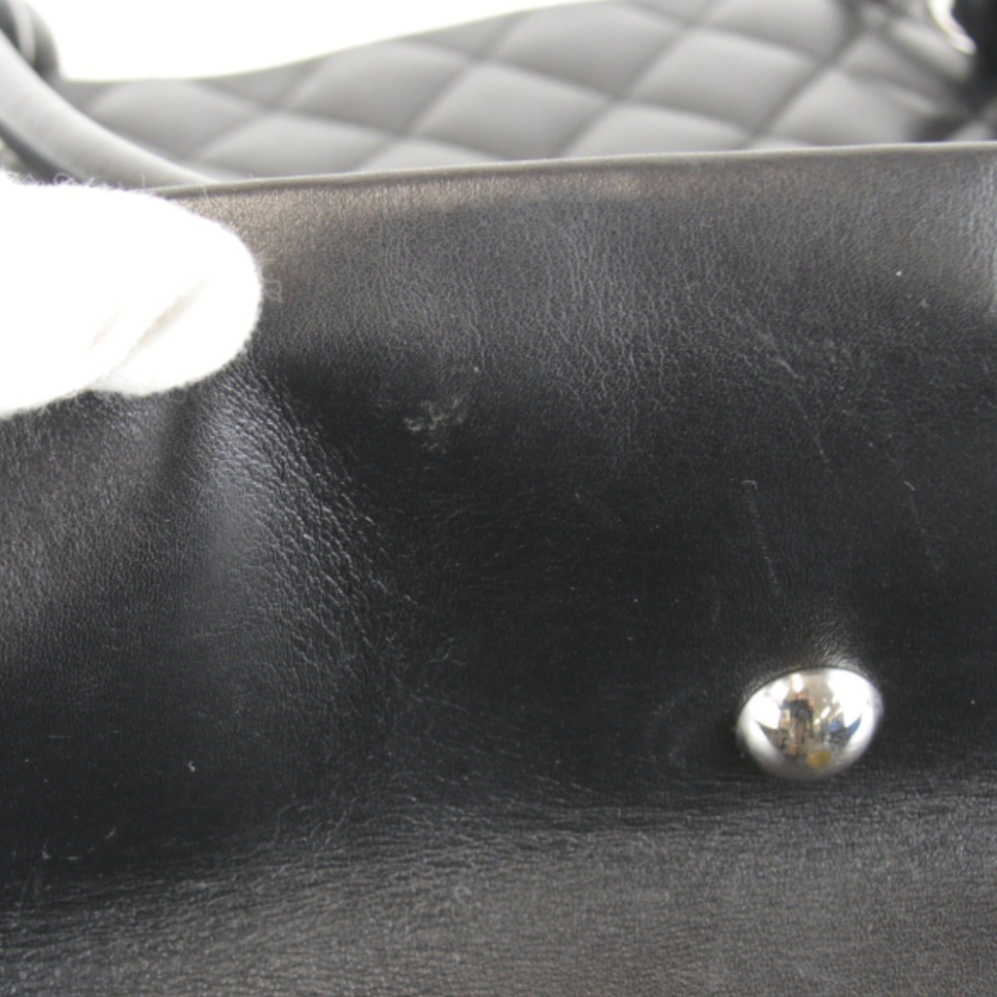 Chanel CHANEL Cambon Line Large Tote A25169, Lambskin Black, Women's Size ONE SIZE - 5 Thumbnail