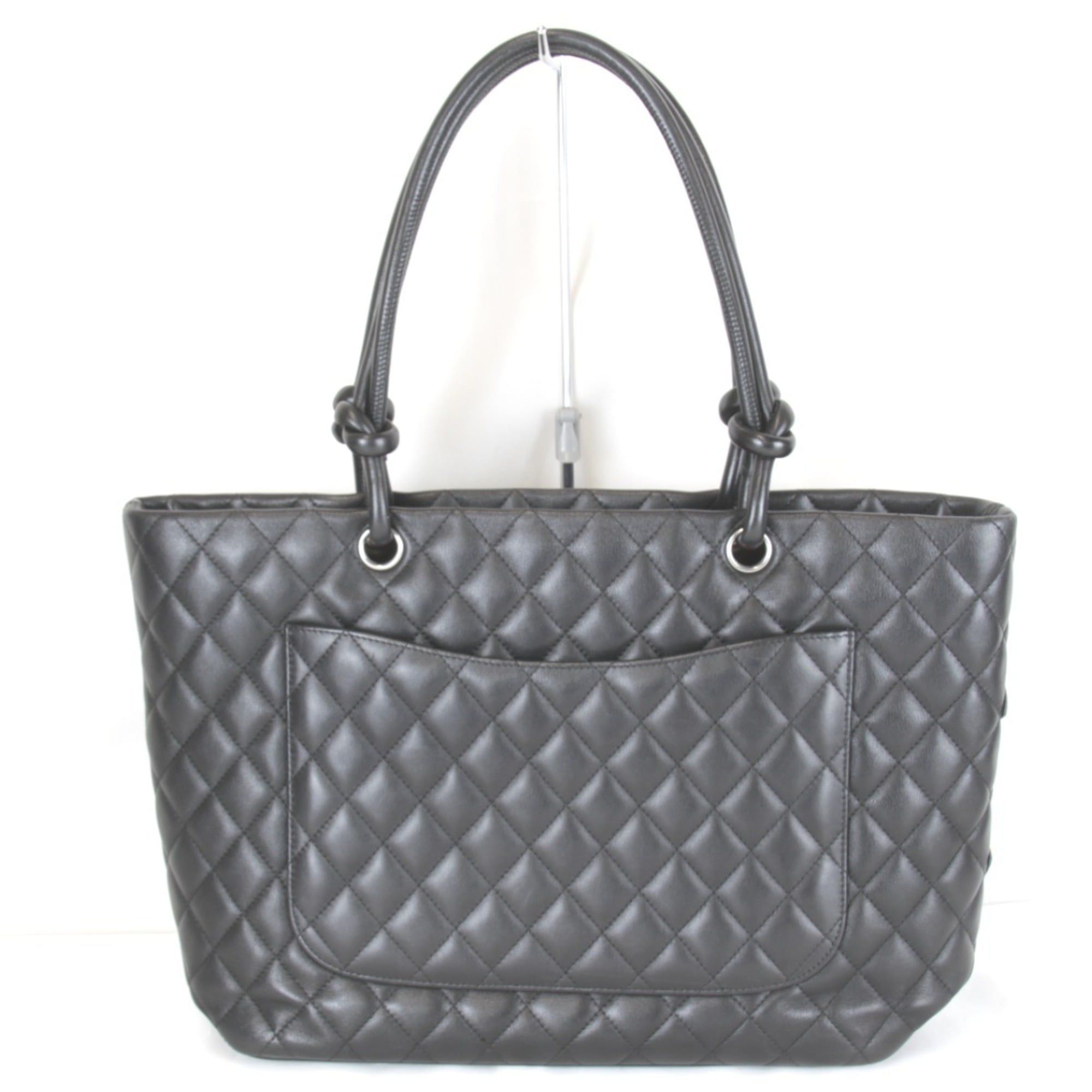 Chanel CHANEL Cambon Line Large Tote A25169, Lambskin Black, Women's Size ONE SIZE - 2 Thumbnail