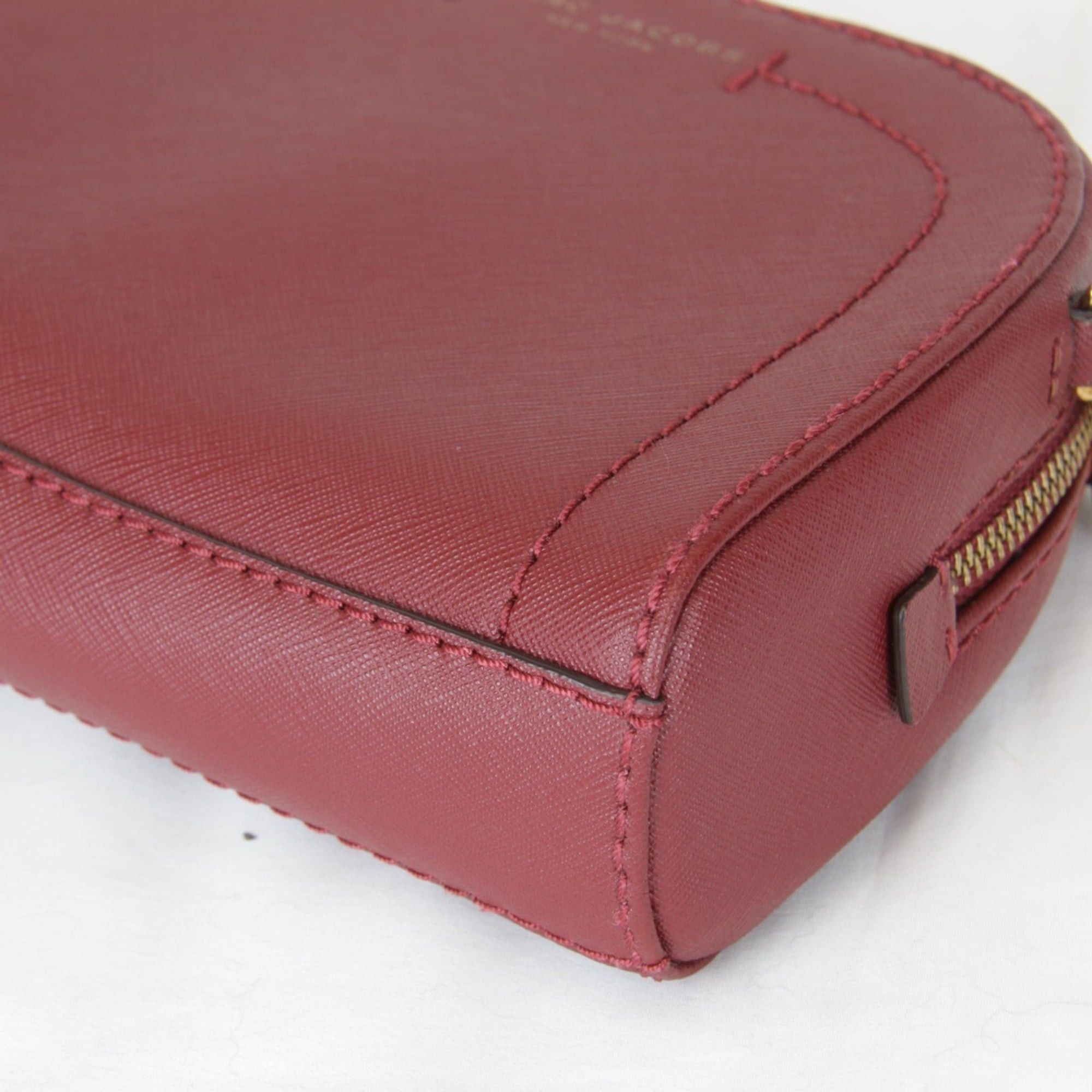 Marc Jacobs MARC JACOBS Women's Wine Red Compact Leather Shoulder Bag Size ONE SIZE - 5 Thumbnail