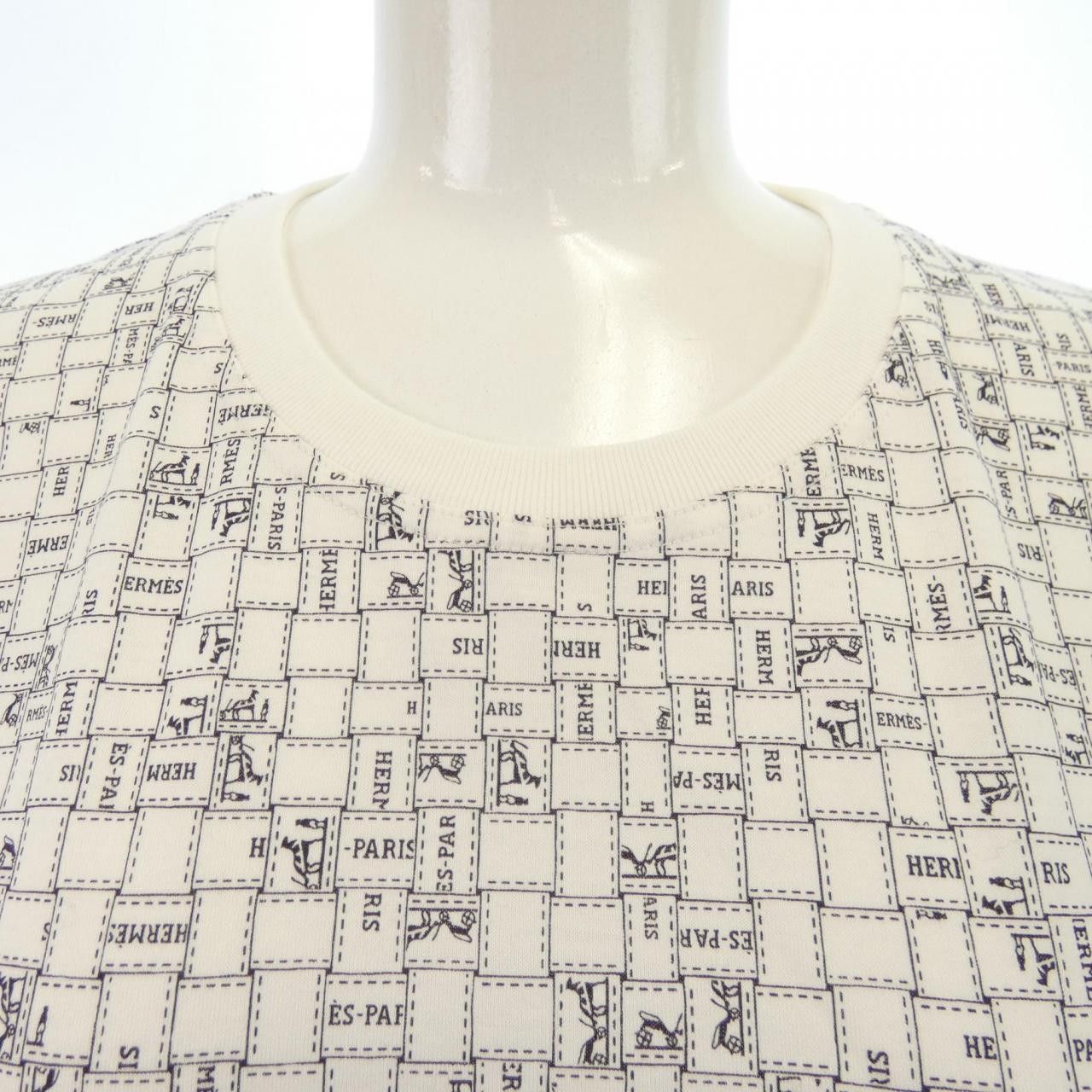 Hermes Hermès BOLDUC AU CARRE T-shirt 36 Cotton T-Shirts DUTY FREE for USA
