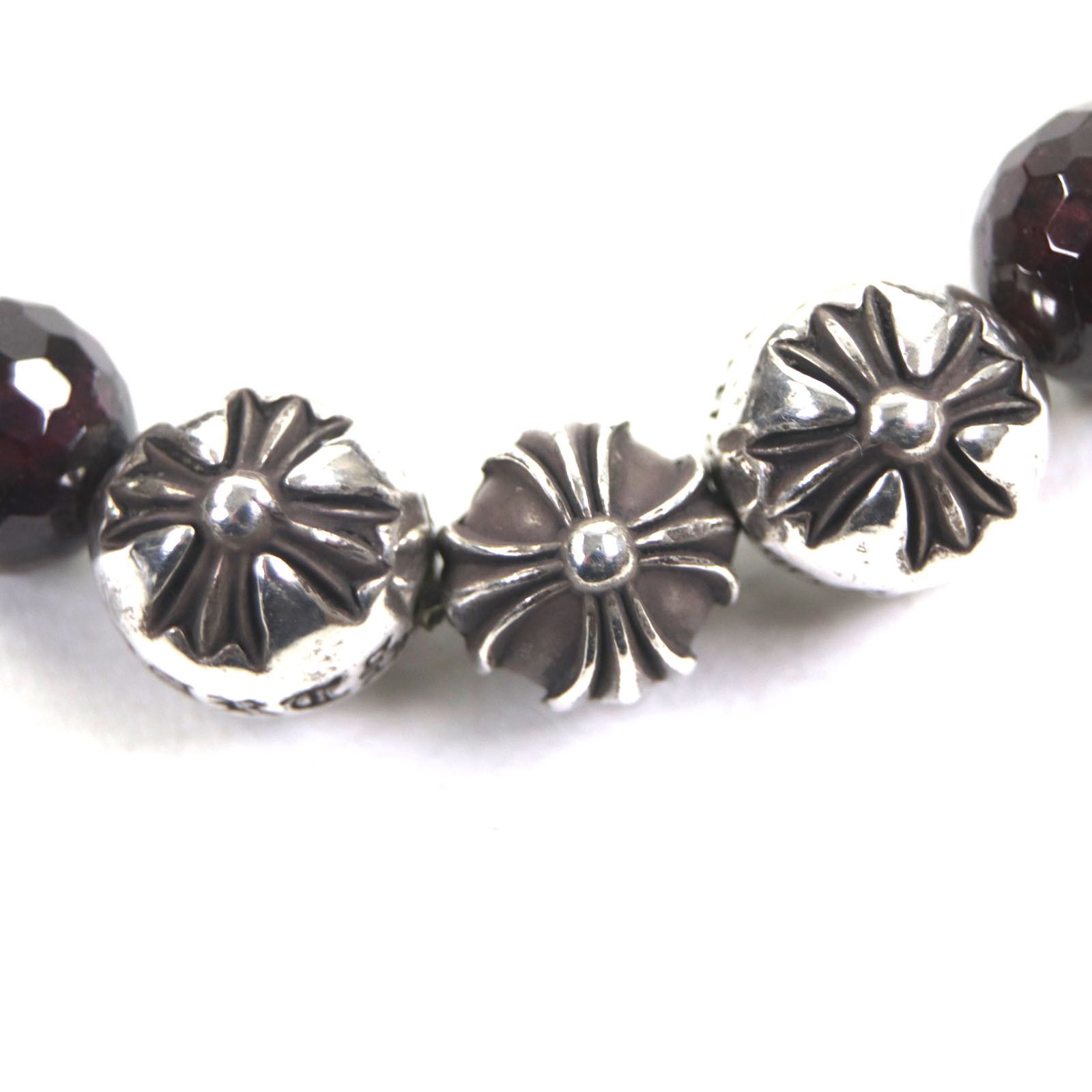 Chrome Hearts Other Chrome Hearts Silver Garnet Bracelet Metal Bracelet DUTY FREE for USA Size ONE SIZE - 4 Thumbnail