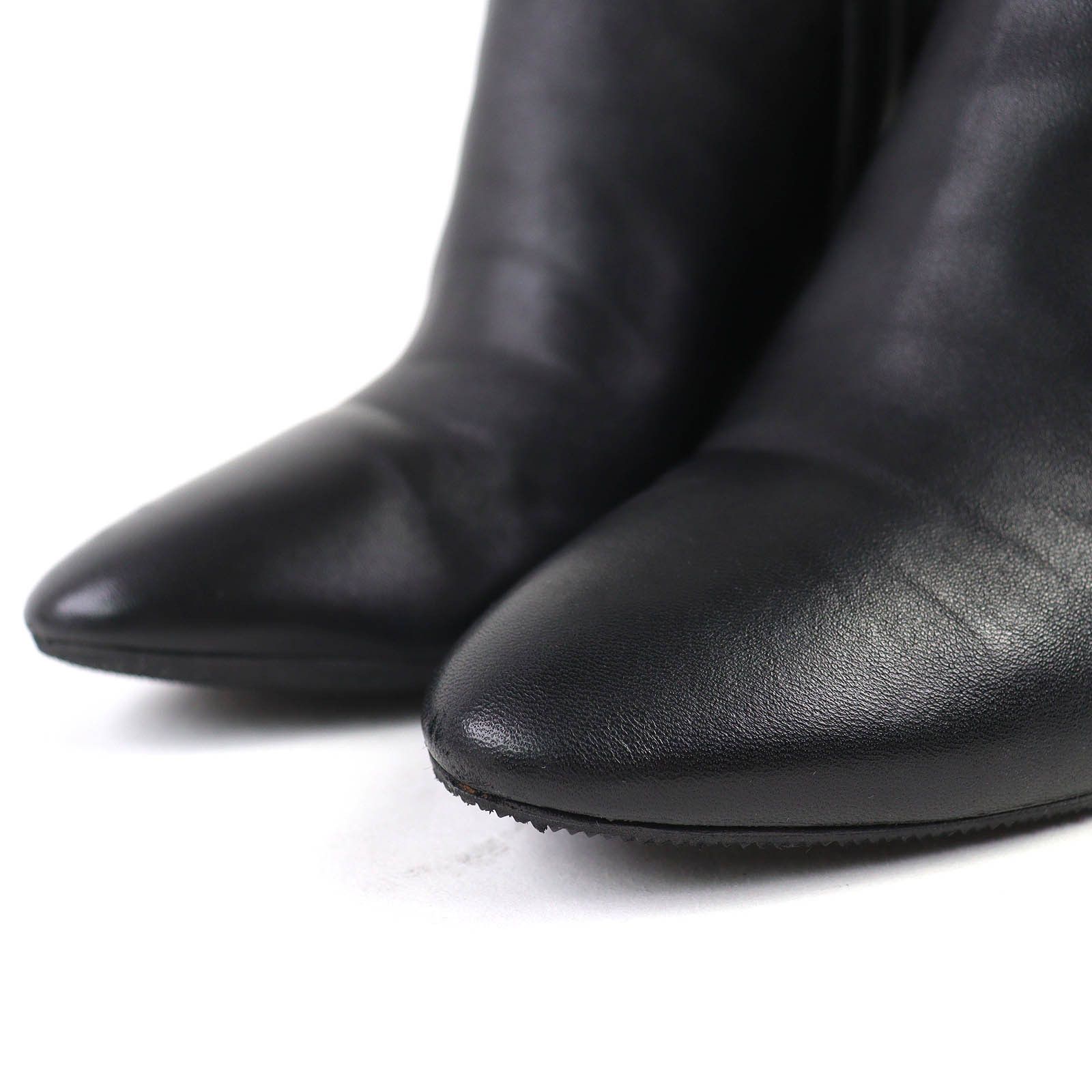 Salvatore Ferragamo Salvatore Ferragamo Salvatore Ferragamo Joan Gancini Leather Ankle Boot Leather Shoes DUTY FREE for USA Size ONE SIZE - 5 Thumbnail