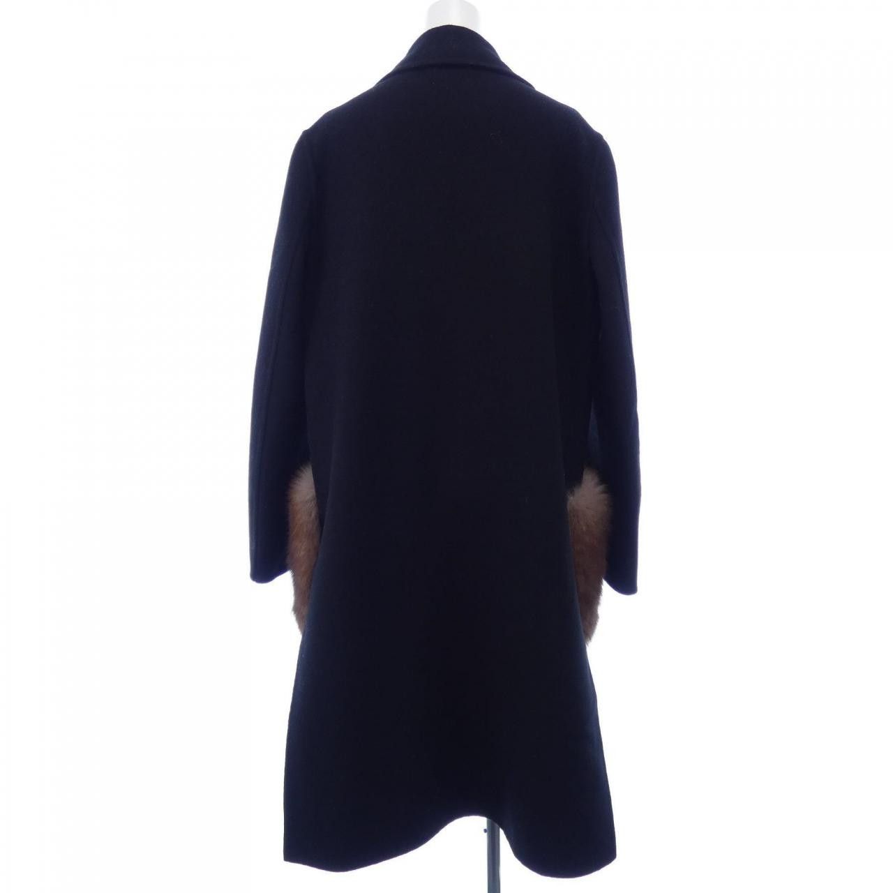 Fendi Fendi Fendi FF8521 A5G0 Wool Fox Pocket Coat Others Outerwear FF8521A5G0 DUTY FREE for USA Size ONE SIZE - 2 Thumbnail