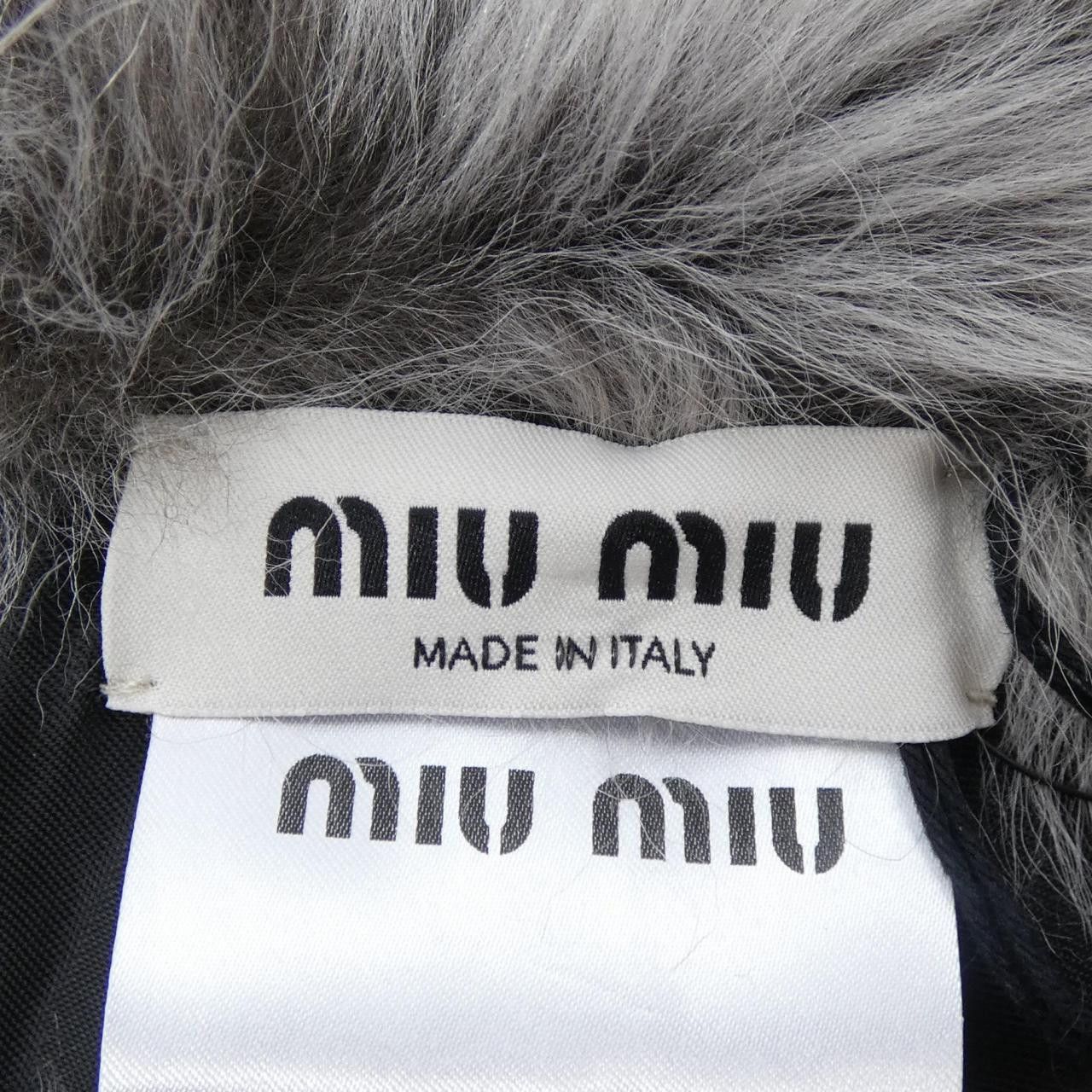 Miu Miu Miu Miu Miu Miu MPY053 S000 18IK Sheepskin Muffler Leather Scarf MPY053 S000 18IK DUTY FREE for USA Size ONE SIZE - 4 Thumbnail