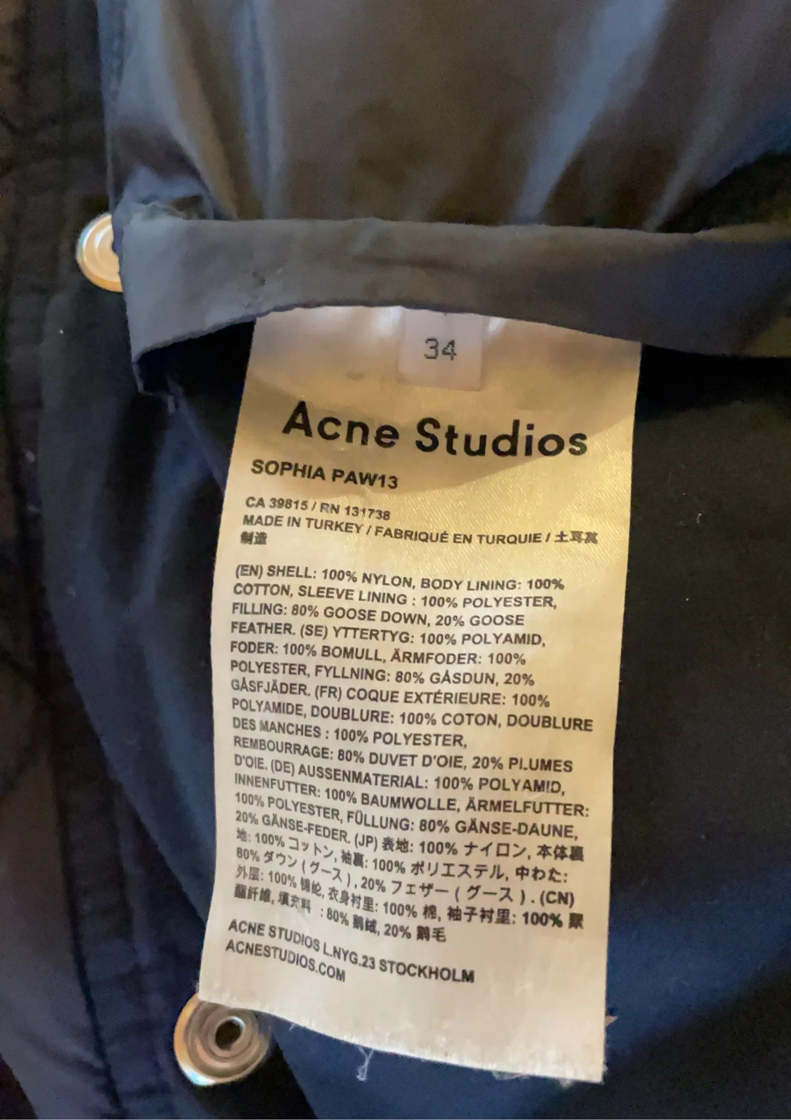 Acne Studios Acne Studios Sophia Down Jacket Size XS / US 0-2 / IT 36-38 - 3 Thumbnail