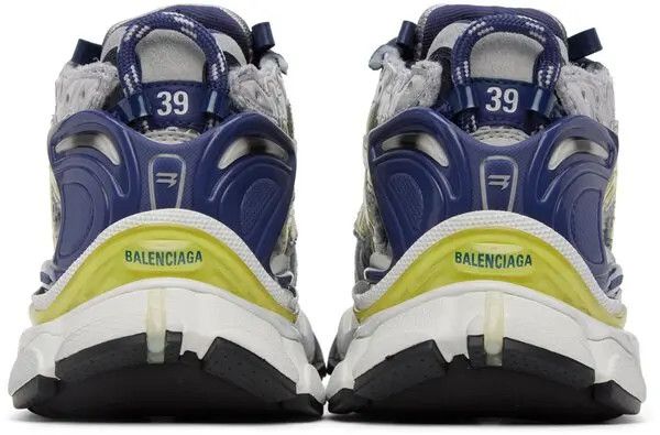 Balenciaga Grey Runner Sneakers Size US 12 / EU 45 - 2 Thumbnail