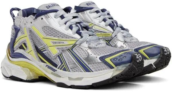 Balenciaga Grey Runner Sneakers Size US 12 / EU 45 - 3 Thumbnail