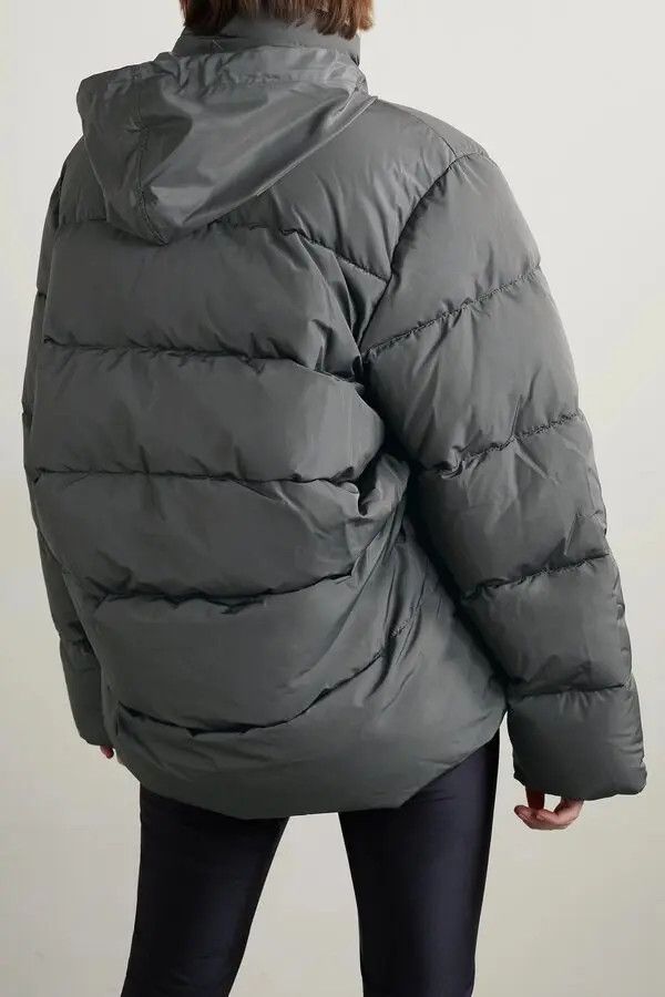 Balenciaga Unisex C-Shape Oversized Hooded Quilted Shell Jacket Size US XS / EU 42 / 0 - 2 Thumbnail