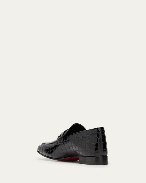 Christian Louboutin Mj Moc Alligator-Effect Bit Loafers Size US 9.5 / EU 42-43 - 4 Thumbnail