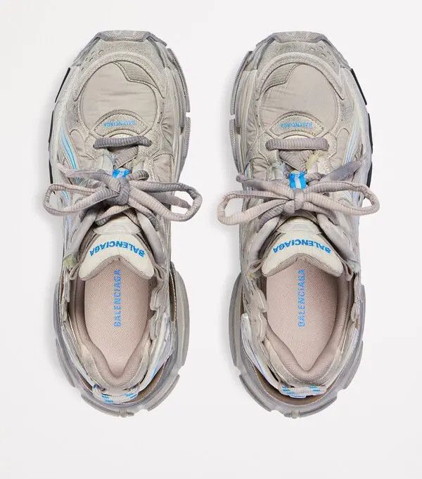 Balenciaga Runner Lace-Up Sneakers Worn out white / blue Size US 5 / IT 35 - 3 Thumbnail
