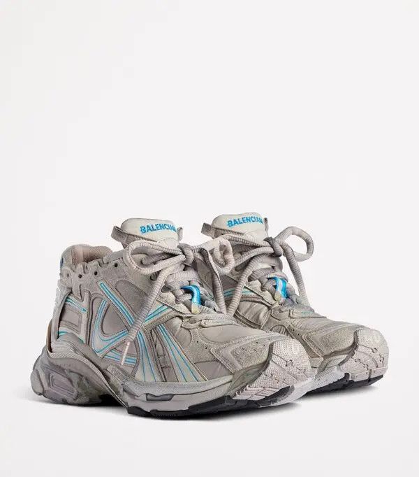 Balenciaga Runner Lace-Up Sneakers Worn out white / blue Size US 5 / IT 35 - 2 Thumbnail