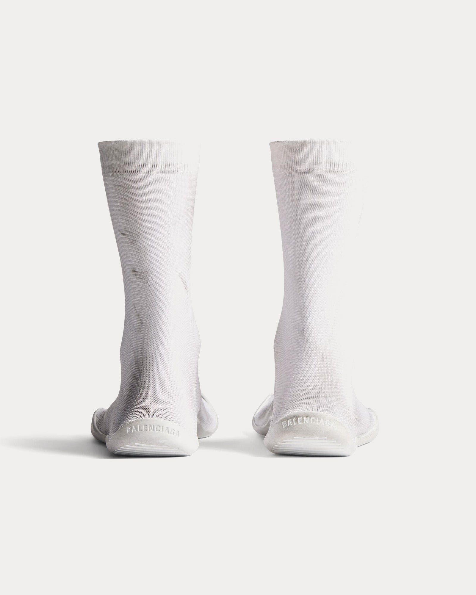 Balenciaga Sock Technical Knit White High Top Sneakers Size US 12 / EU 45 - 3 Thumbnail