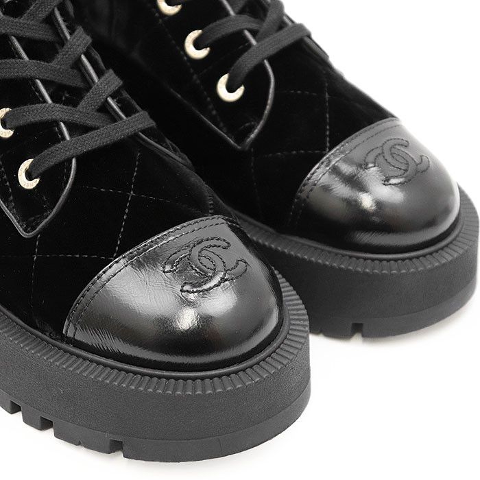 Chanel Chanel Chanel Matelasse Velour Boots Suede Shoes G45798 DUTY FREE for USA Size ONE SIZE - 3 Thumbnail