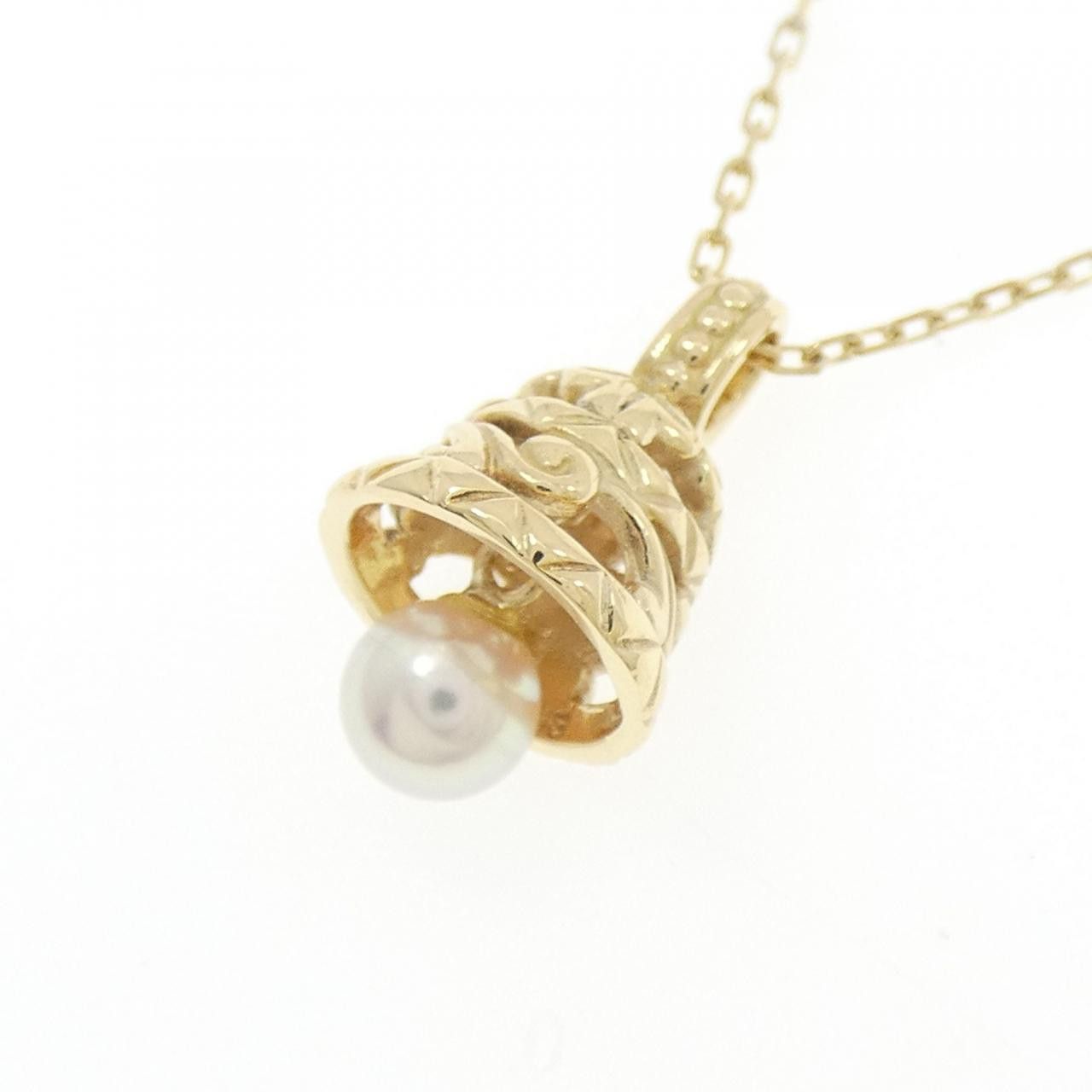 Mikimoto Mikimoto Mikimoto Akoya Pearl Au750 Necklace Crocodile skin Necklace DUTY FREE for USA Size ONE SIZE - 3 Thumbnail
