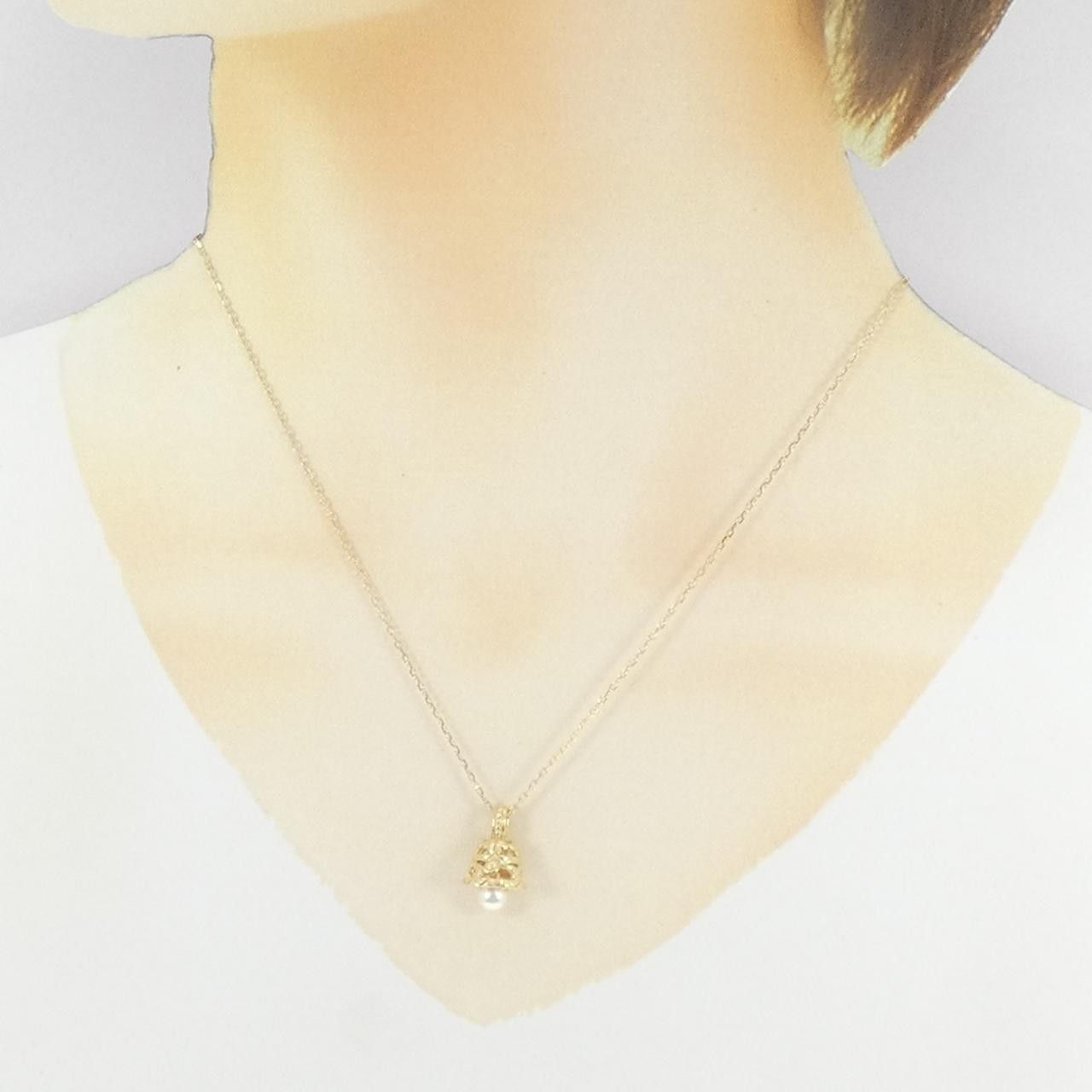 Mikimoto Mikimoto Mikimoto Akoya Pearl Au750 Necklace Crocodile skin Necklace DUTY FREE for USA Size ONE SIZE - 5 Thumbnail