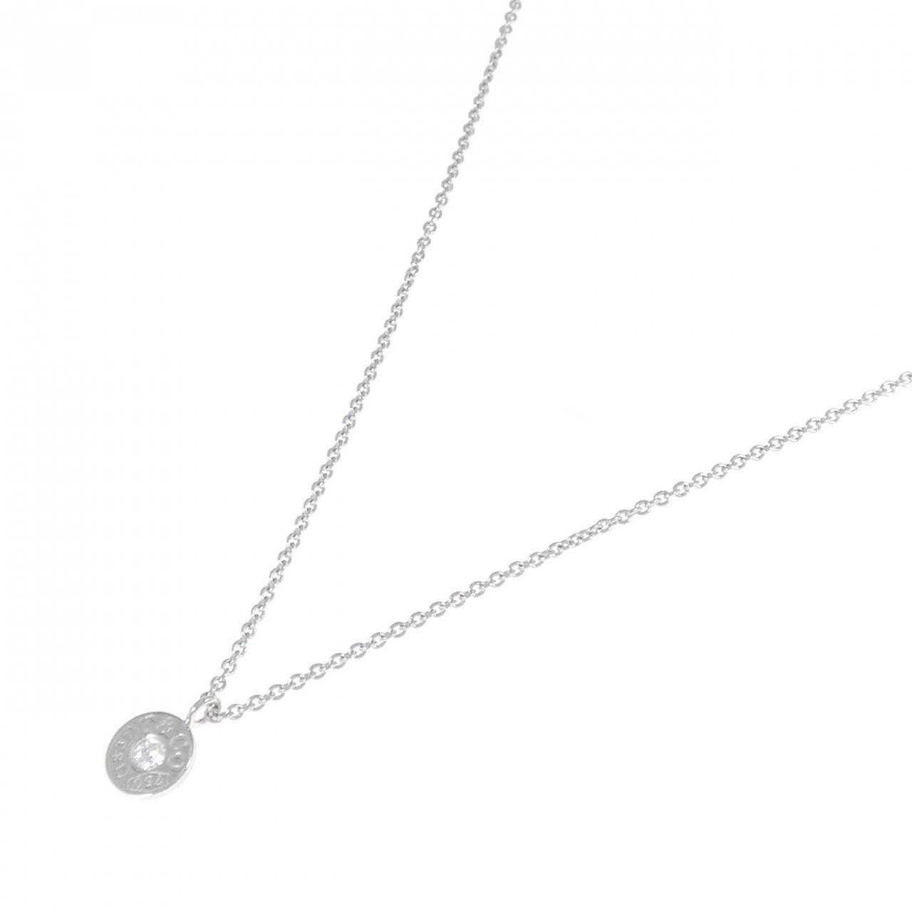 Tiffany & Co. Tiffany & Co. Tiffany 1837 Circle 750 White Gold Diamond Necklace Calfskin Necklace 60011647 DUTY FREE for USA Size ONE SIZE - 2 Thumbnail