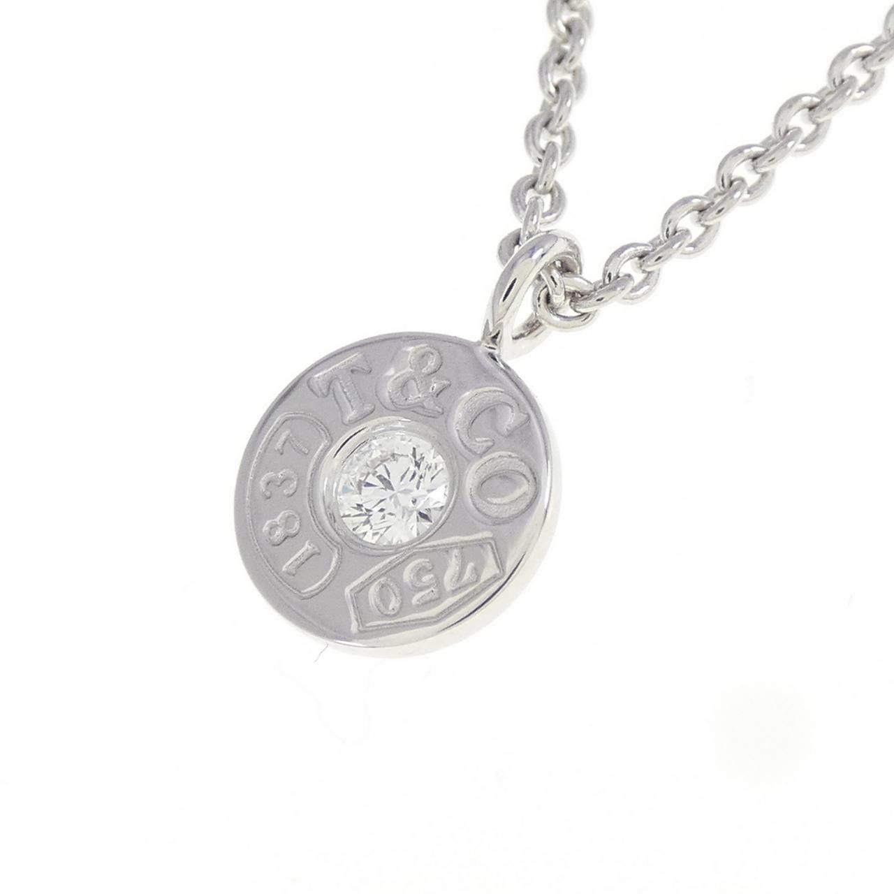 Tiffany & Co. Tiffany & Co. Tiffany 1837 Circle 750 White Gold Diamond Necklace Calfskin Necklace 60011647 DUTY FREE for USA Size ONE SIZE - 3 Thumbnail