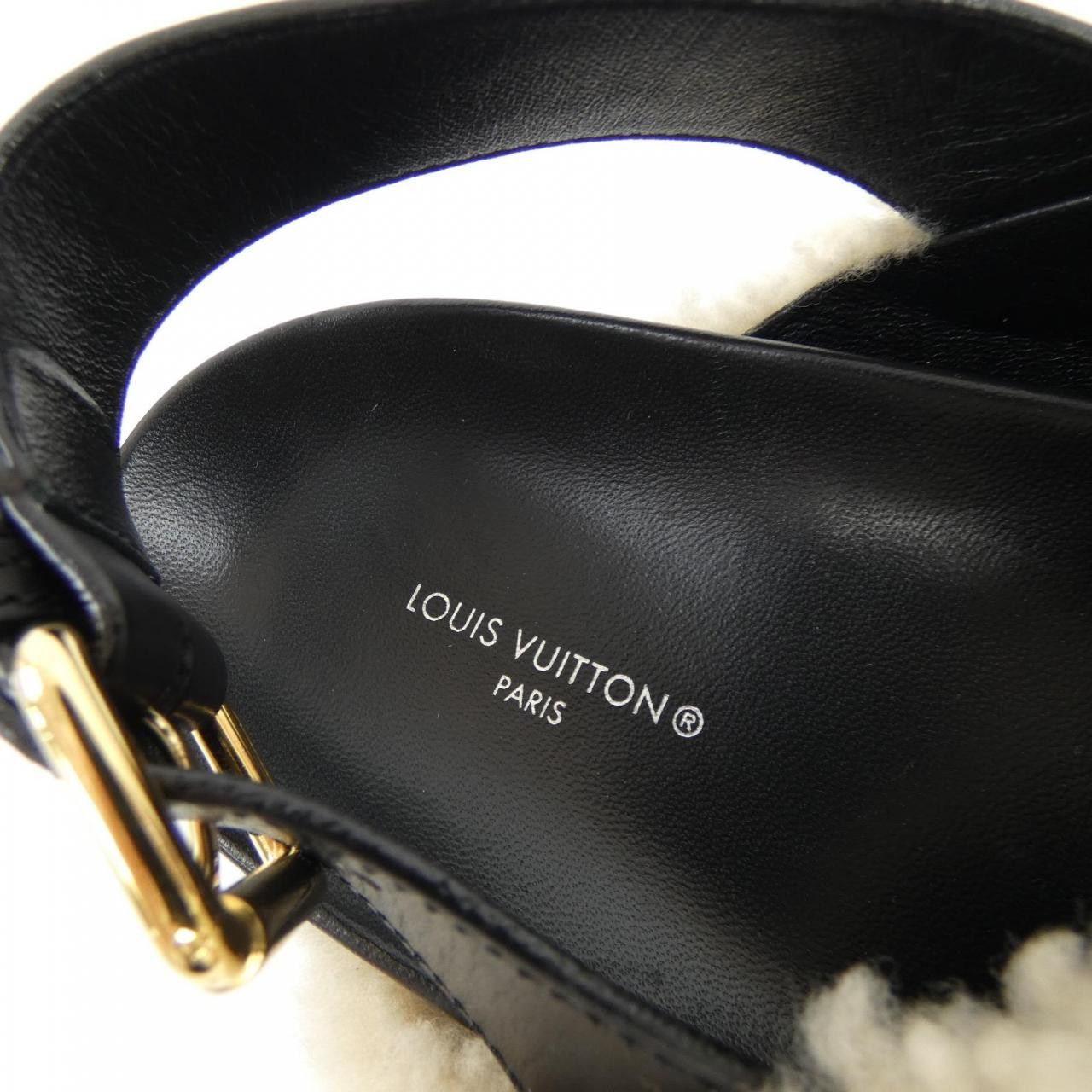 Louis Vuitton Louis Vuitton Louis Vuitton Paseo Line Shearling Sandals Natural Material Shoes DUTY FREE for USA Size ONE SIZE - 6 Thumbnail