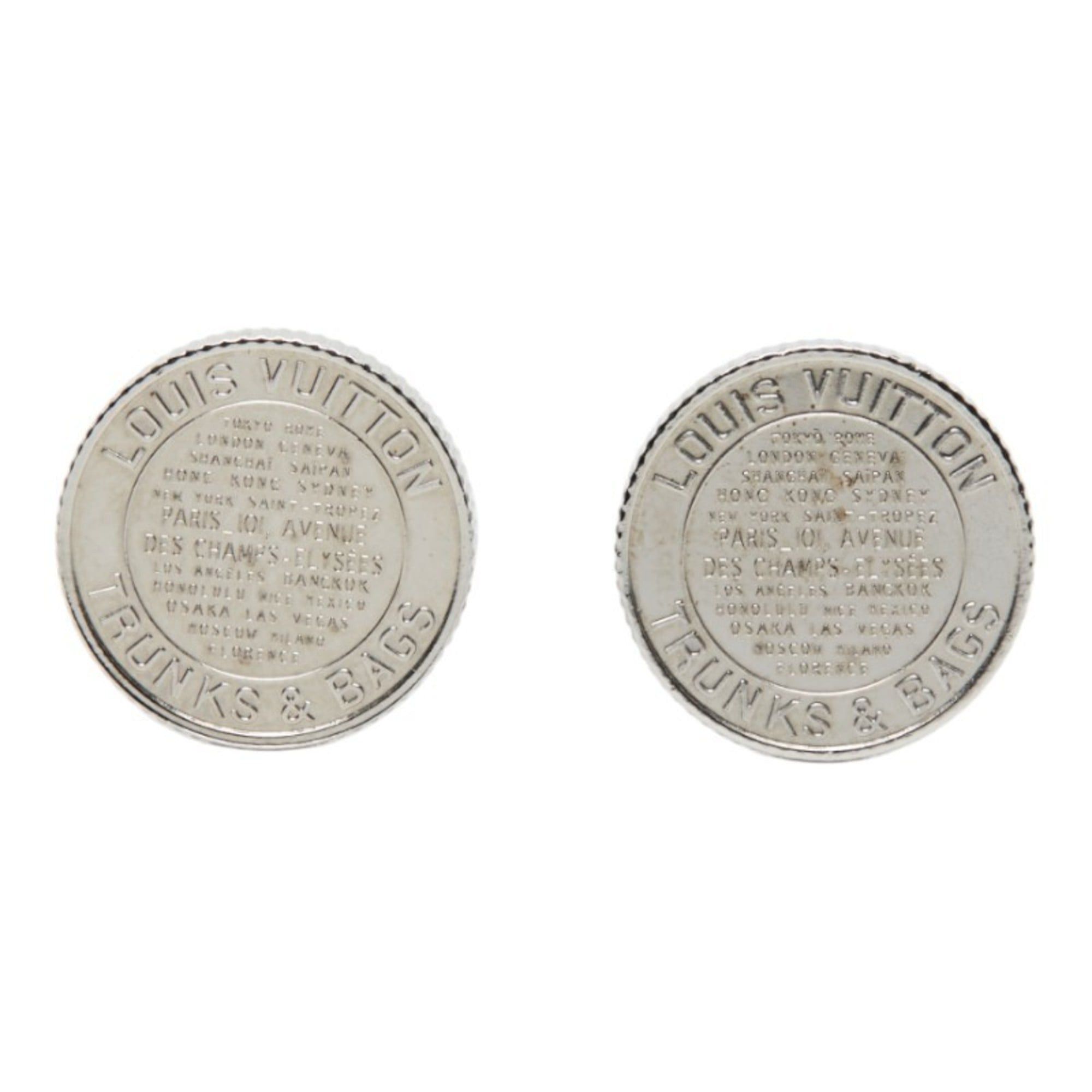 Louis Vuitton Louis Vuitton Bouton de Manchette Medallion Cufflinks M63673 Silver Metal Men's LOUIS VUITTON Size ONE SIZE - 2 Thumbnail