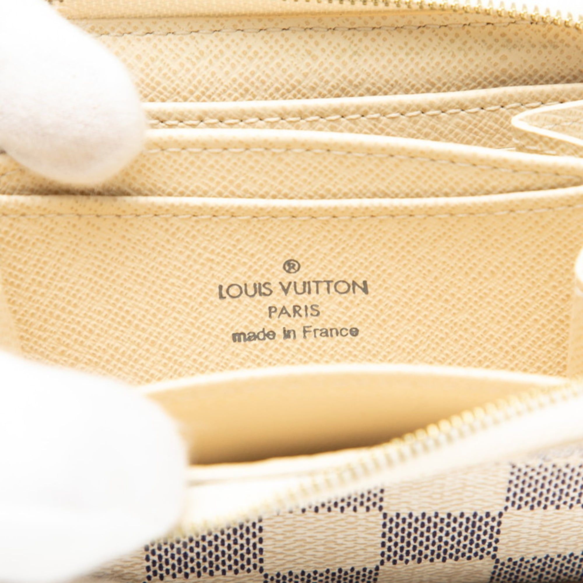 Louis Vuitton Louis Vuitton Damier Azur Zippy Coin Purse, Wallet/Coin Case, Business Card Case/Card Purse N63069, White Leather, Women's, LOUIS VUITTON Size ONE SIZE - 5 Thumbnail