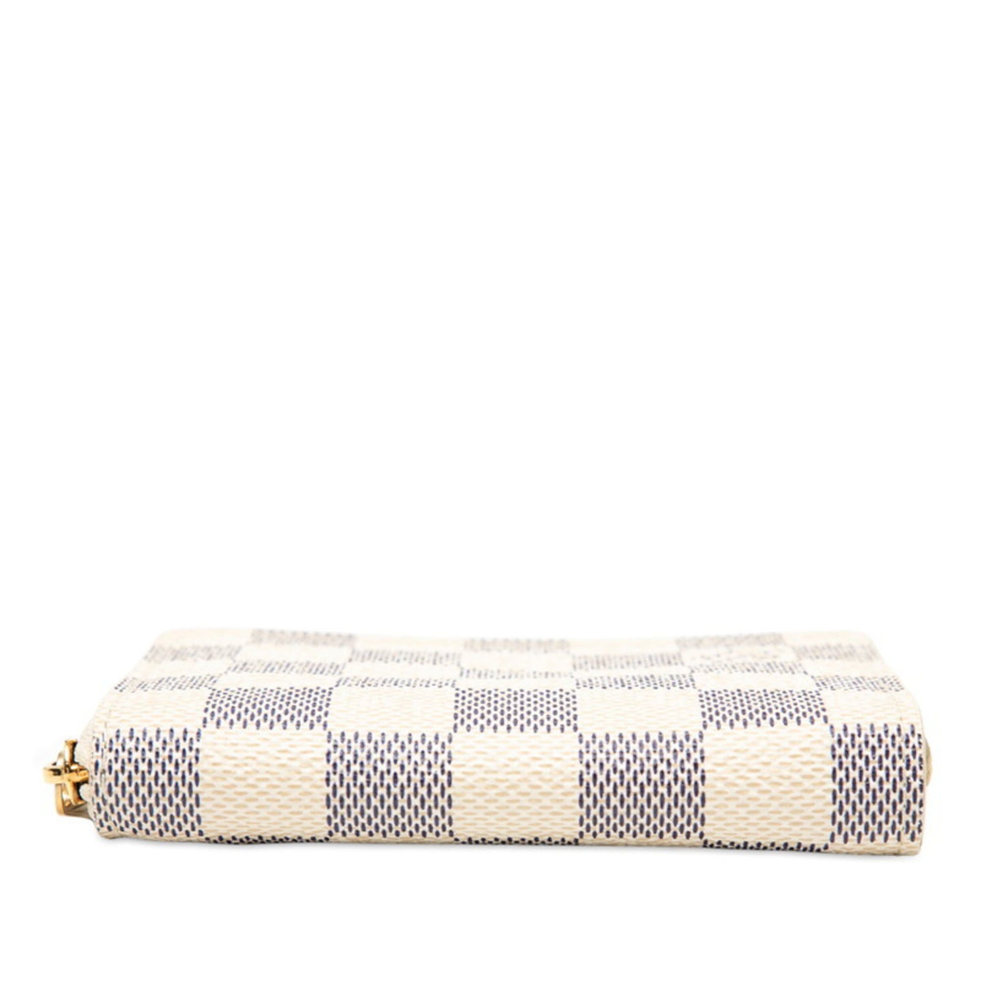 Louis Vuitton Louis Vuitton Damier Azur Zippy Coin Purse, Wallet/Coin Case, Business Card Case/Card Purse N63069, White Leather, Women's, LOUIS VUITTON Size ONE SIZE - 3 Thumbnail
