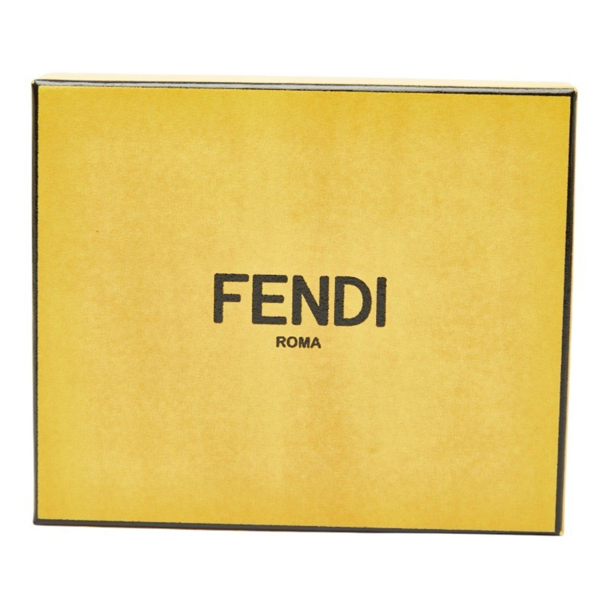 Fendi Fendi Zucca Business Card Case/Card Case/Pass Case 7AR911 Brown/Black Leather Women's FENDI Size ONE SIZE - 10 Thumbnail